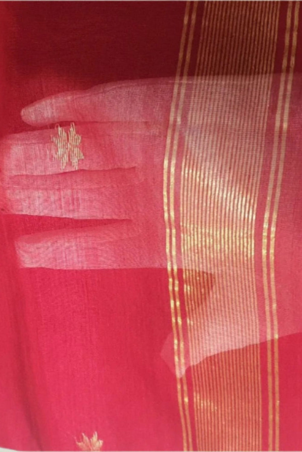 Red Cotton Silk Maheshwari