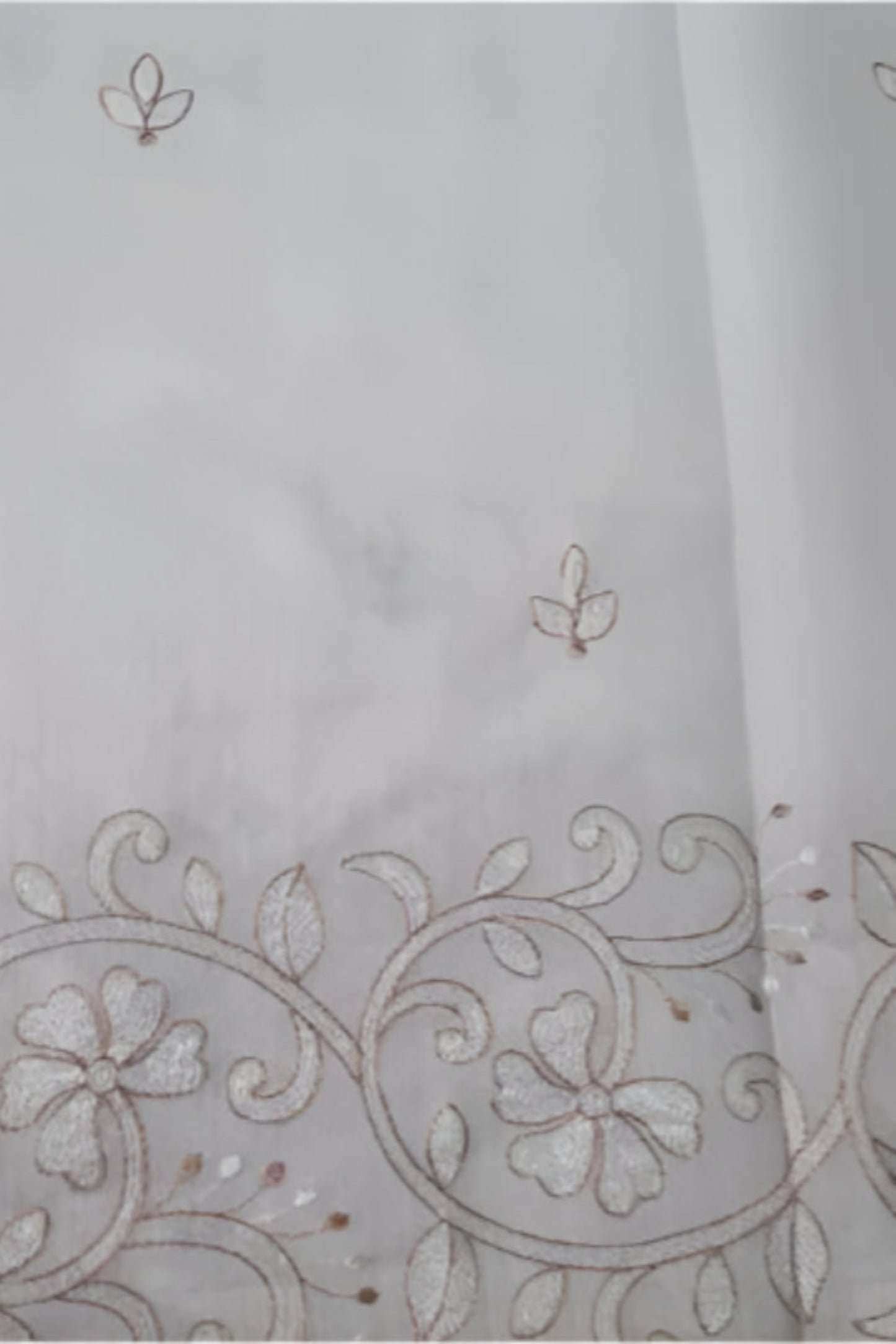 White Golden Sari Kerala cotton saree