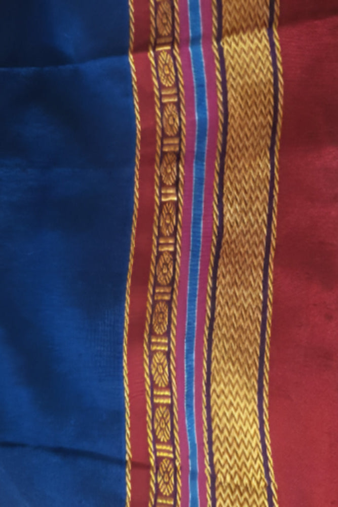 Royal Blue sari Ilkal Cotton saree