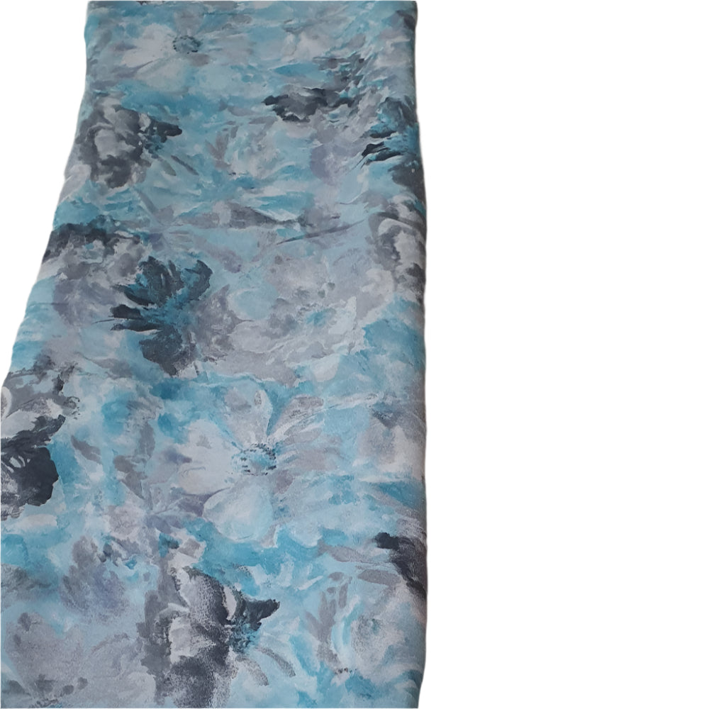 Sky Blue Sari Soft Saree Printed Saree