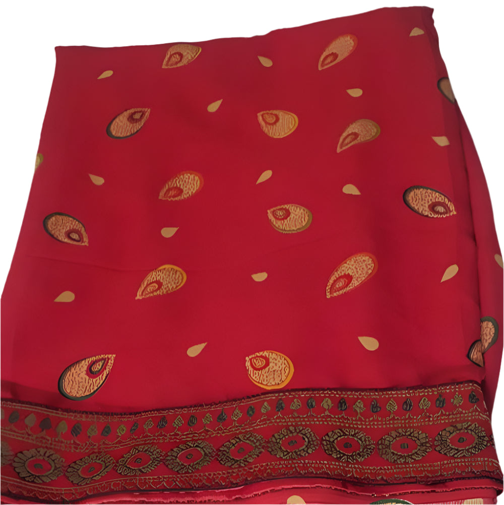 Red Sari Soft Saree
