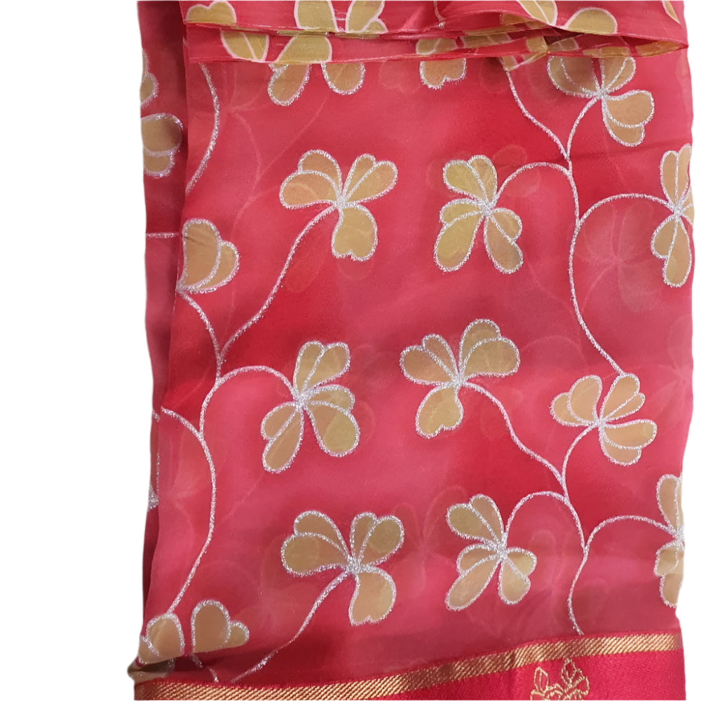 Red Sari Soft Saree