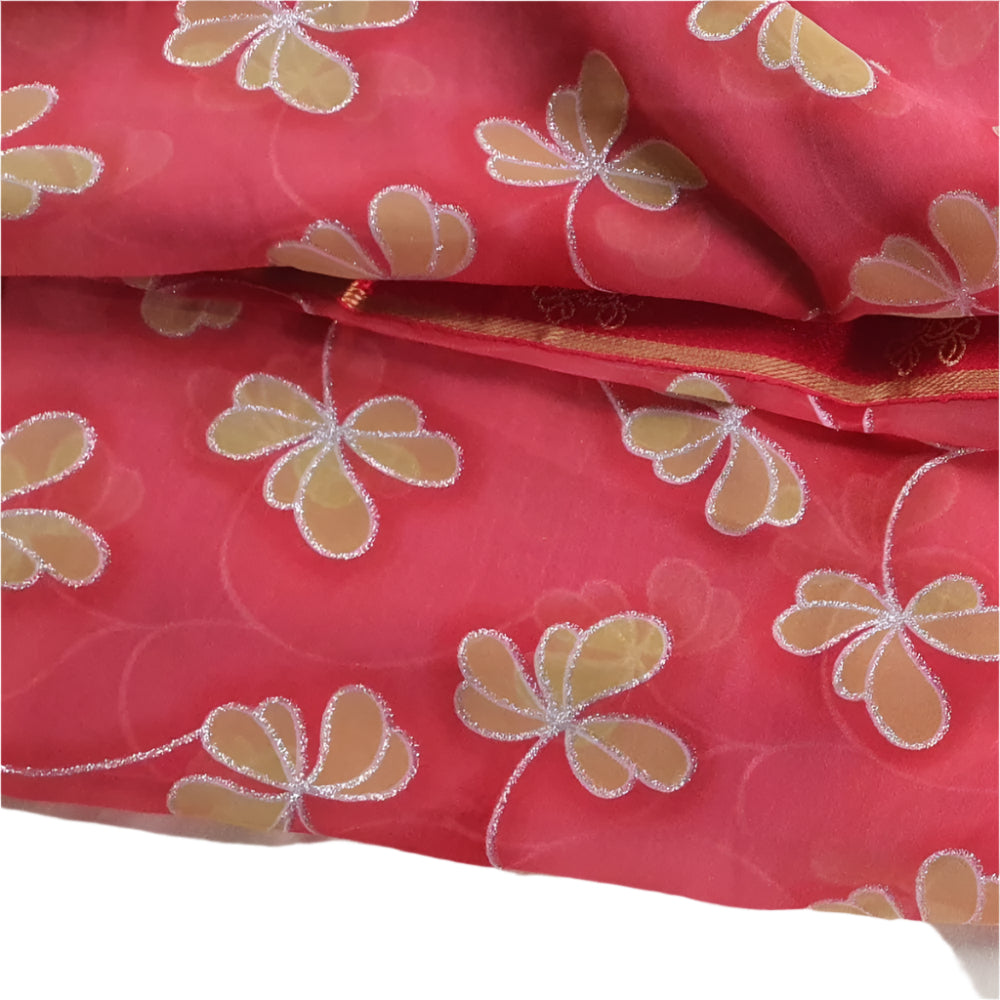 Red Sari Soft Saree