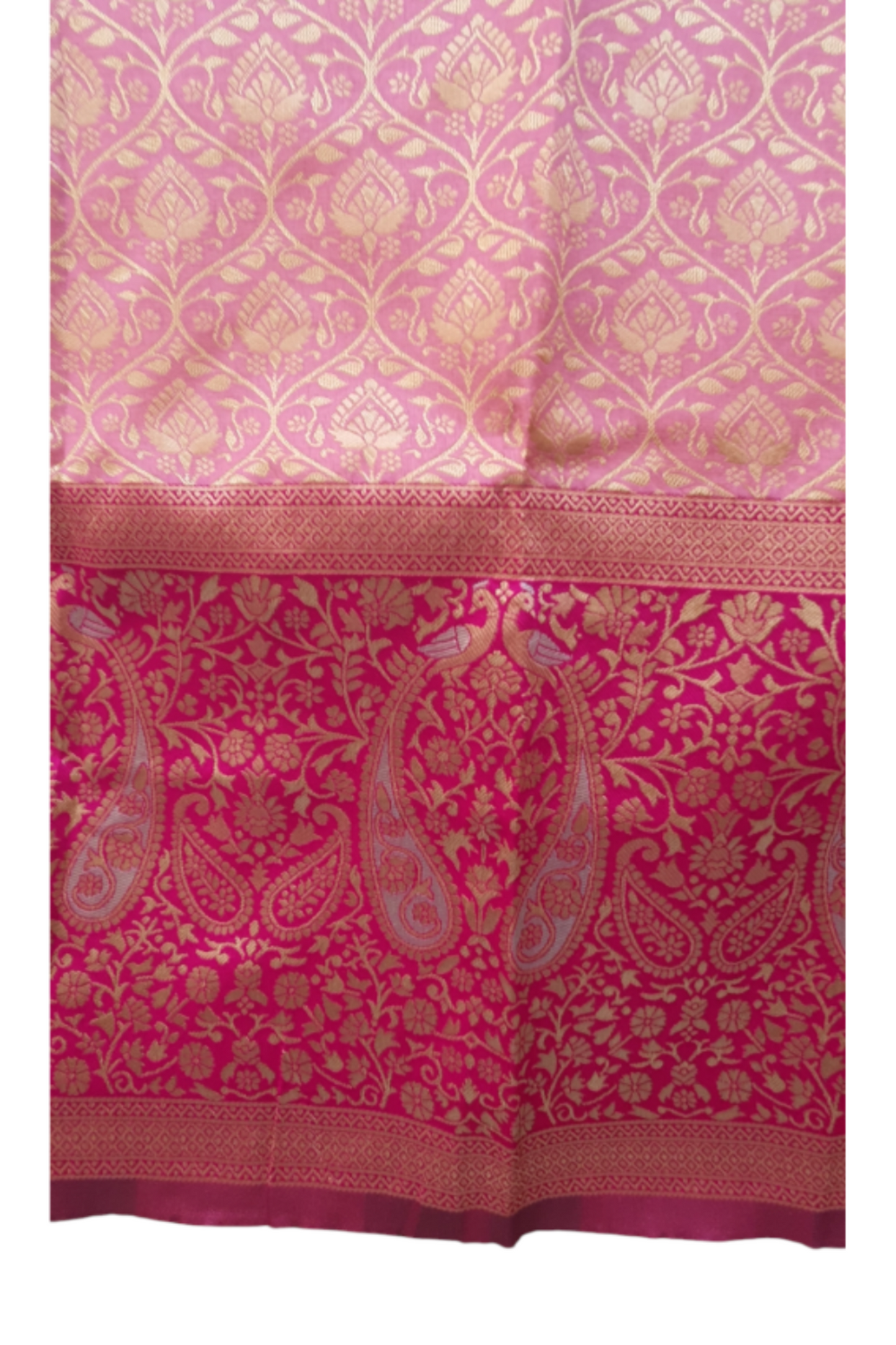 Soft Banarasi Saree party wear pink deep ink colour