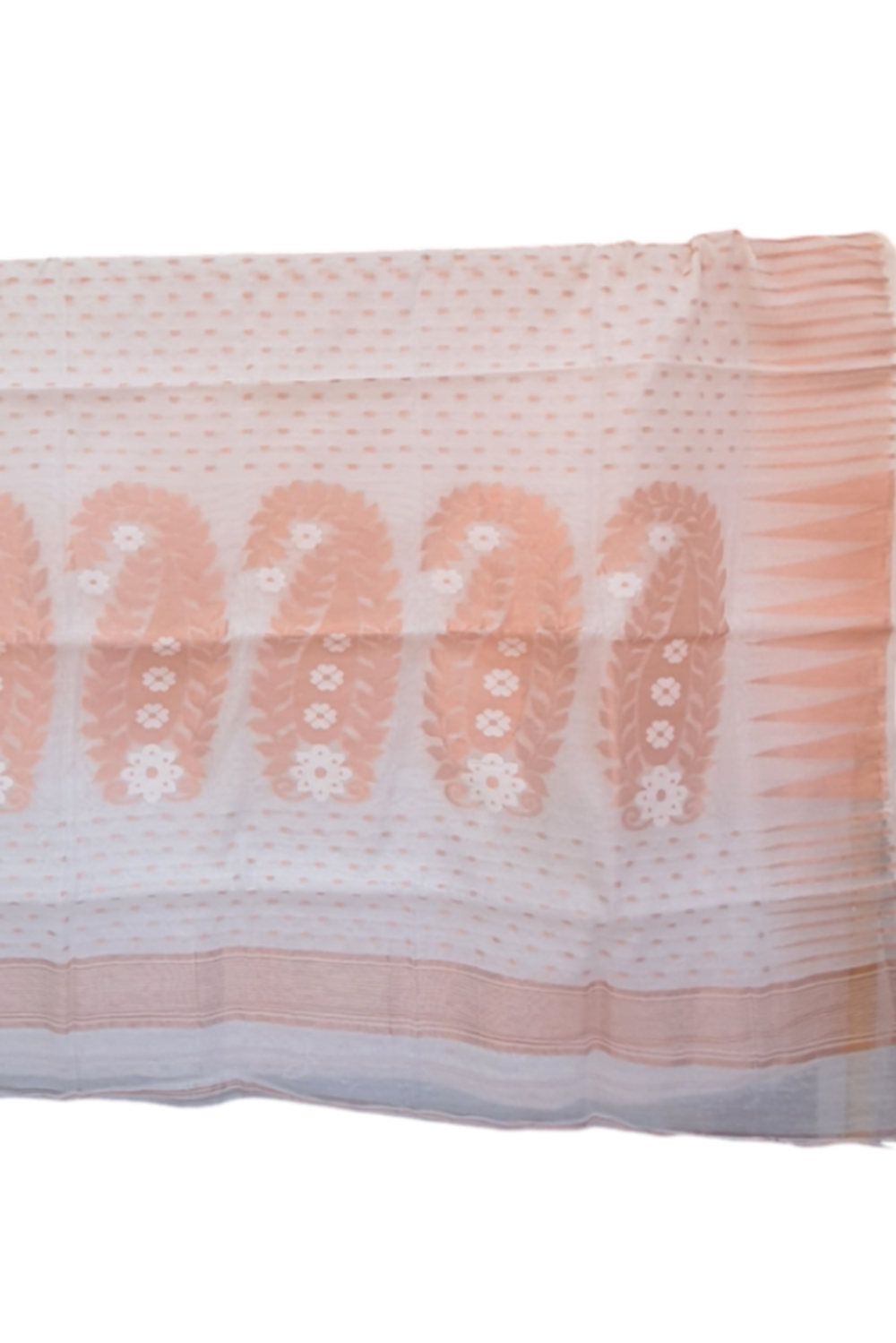 white rose gold cotton saree cotton mix sari