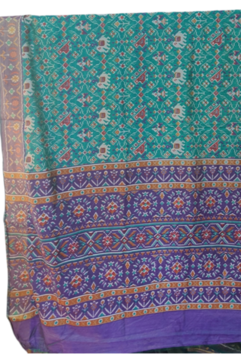 Green Semi Patola Saree