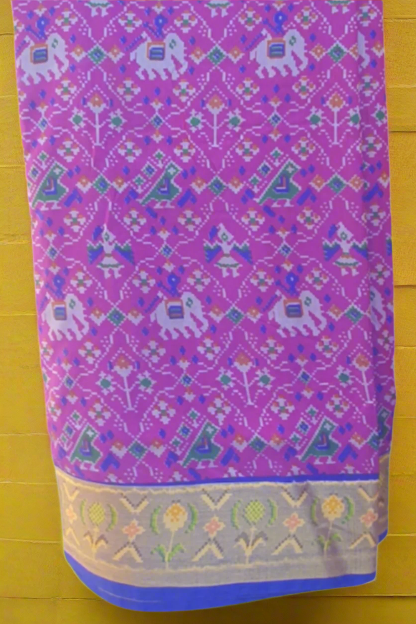 Purple Semi Patola Saree