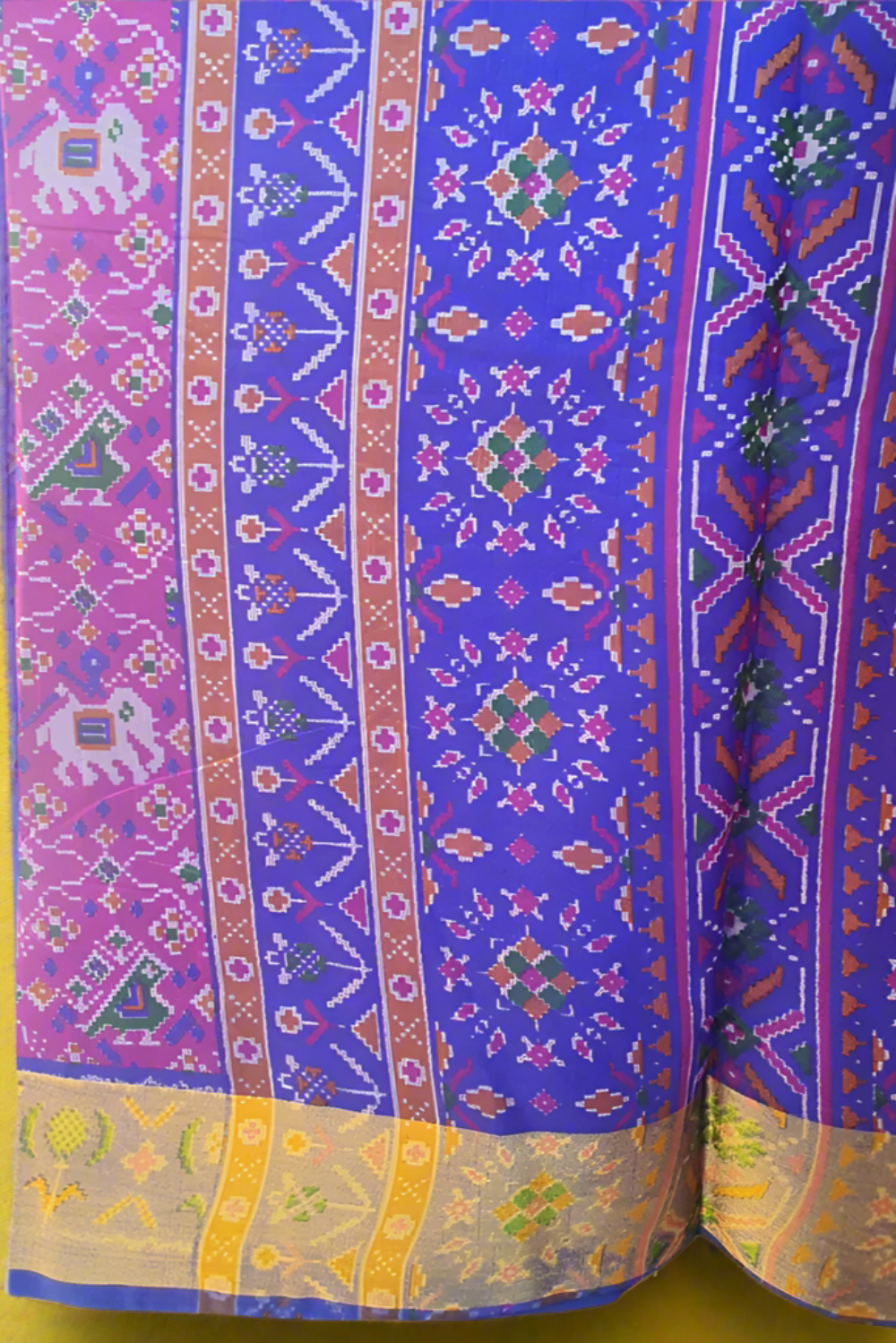 Puple Semi Patola Saree