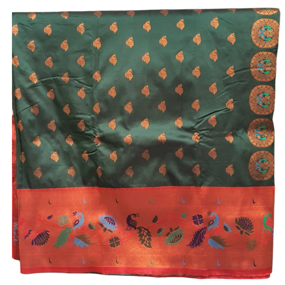 Deep Green Paithni wedding party kitty party any occassion
