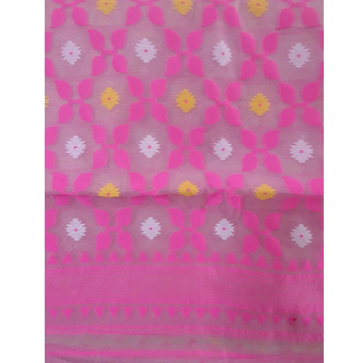 Neon Pink Jamdani Cotton