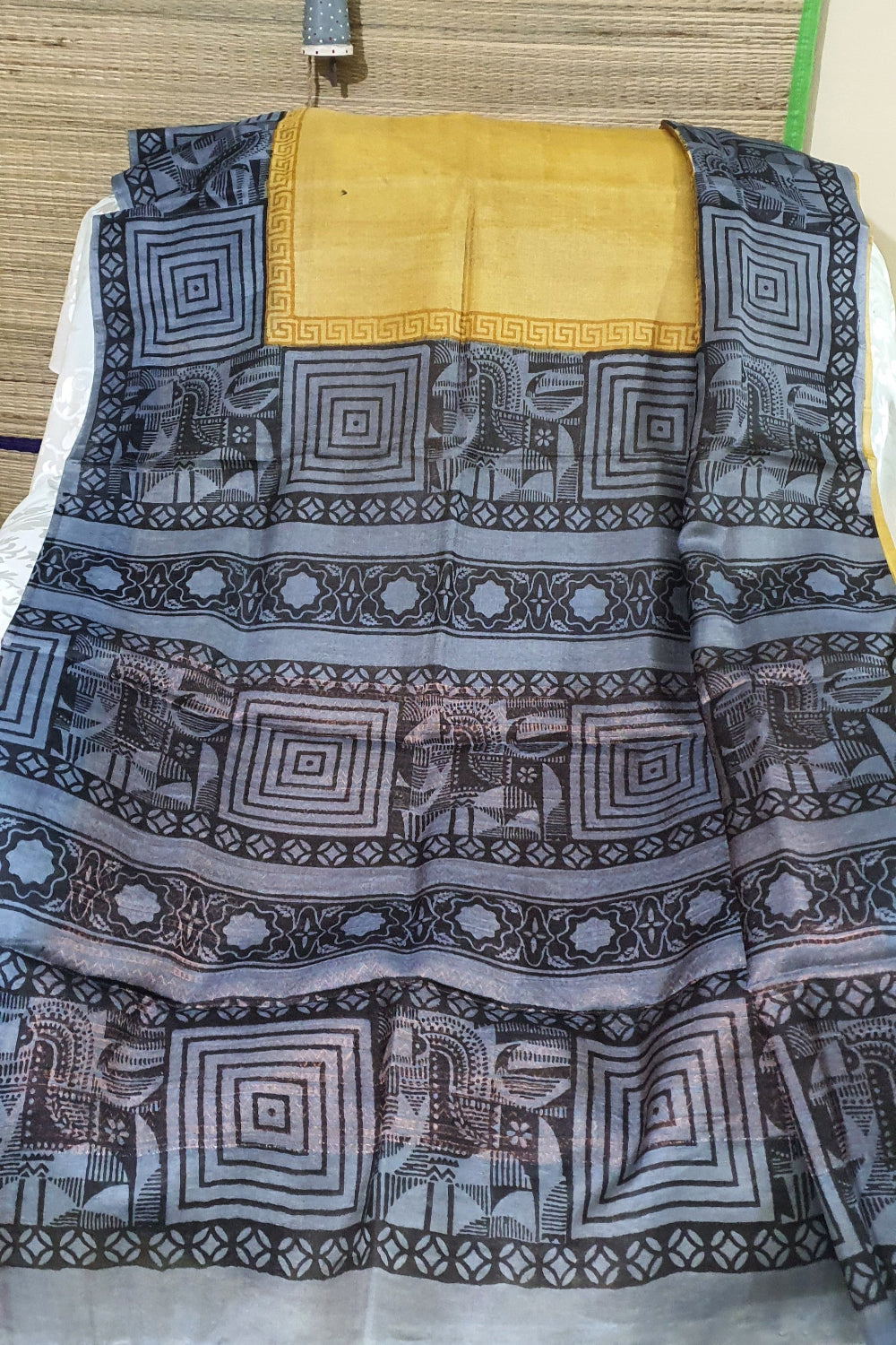Mustard Tussar Silk