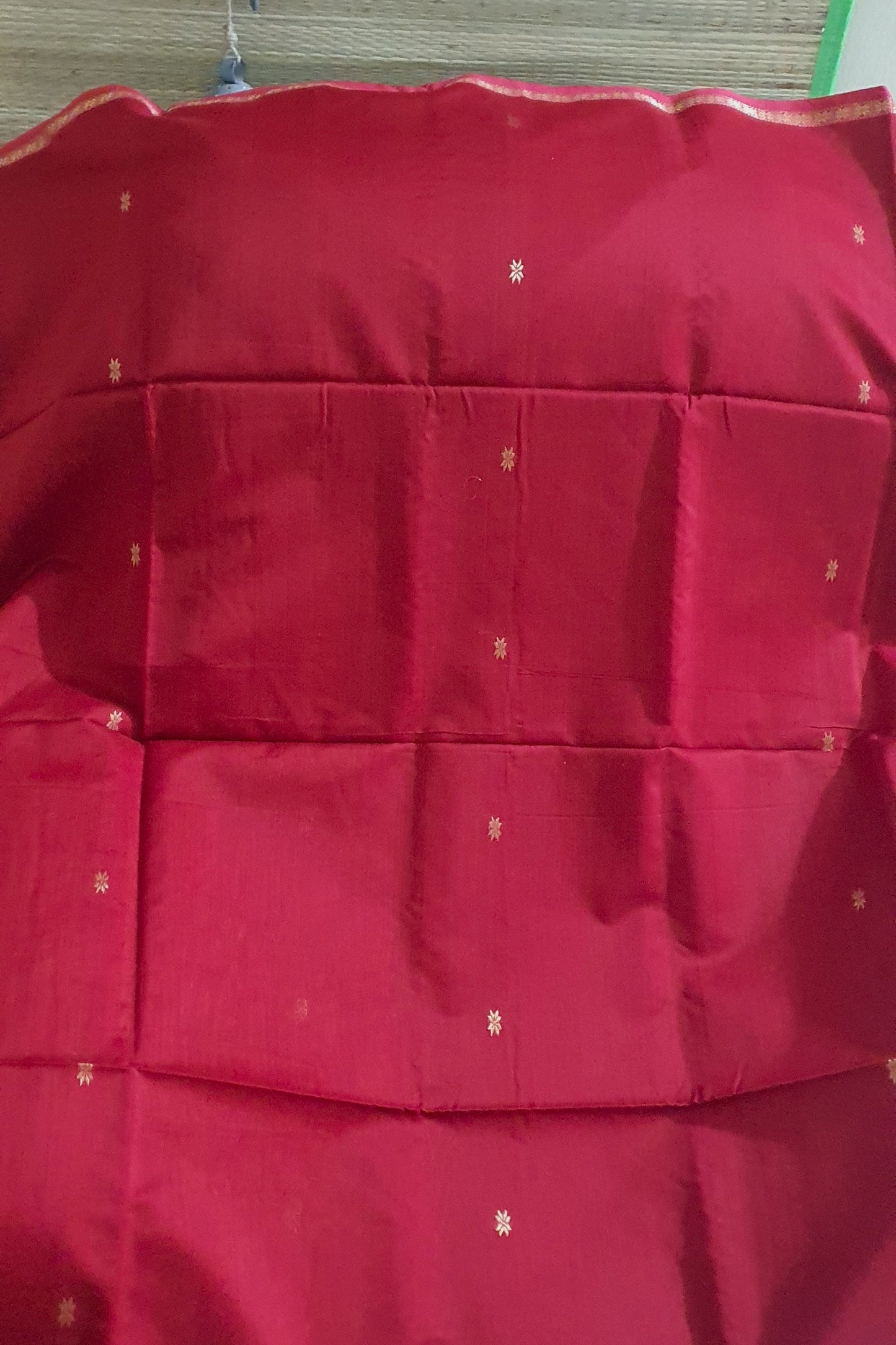 Red Cotton Silk Maheshwari
