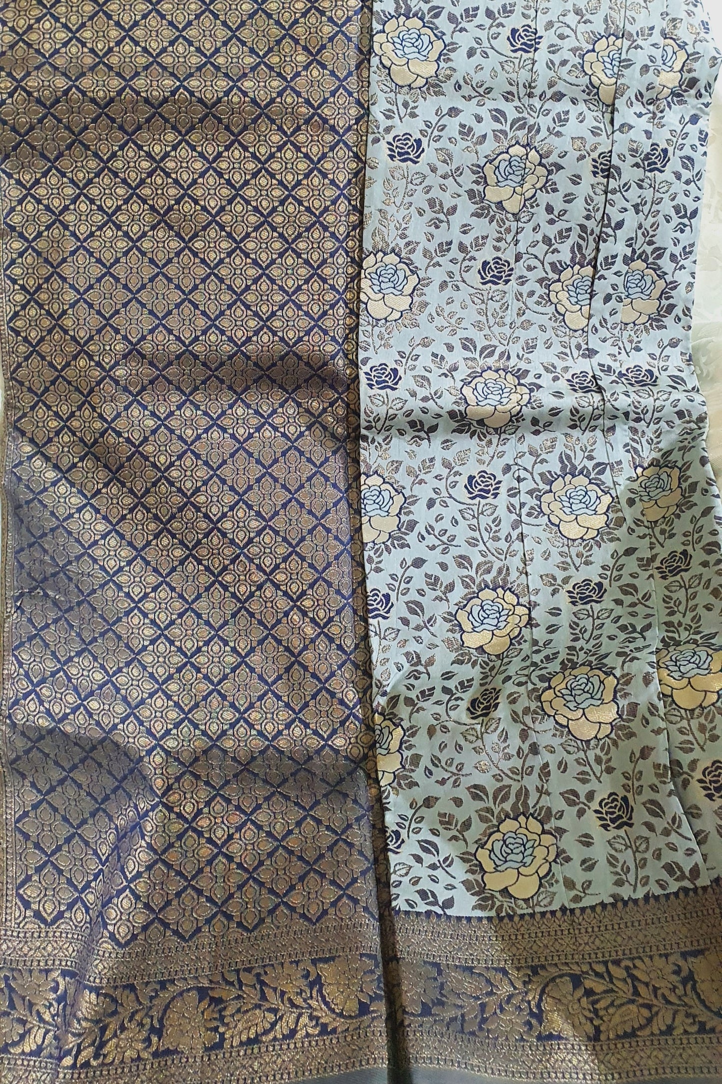 Sky Blue Blended South Silk