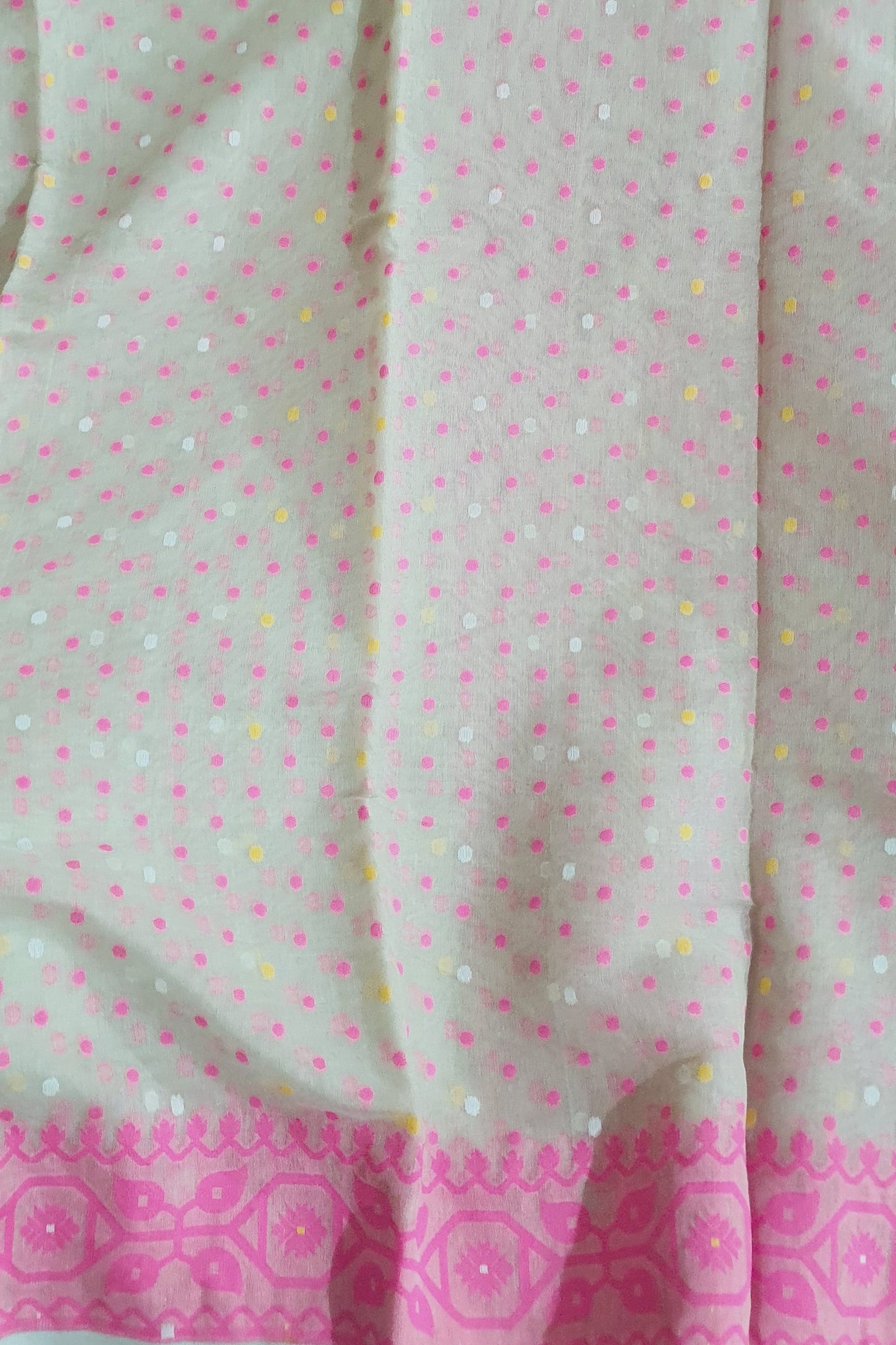 Neon Pink Jamdani Cotton