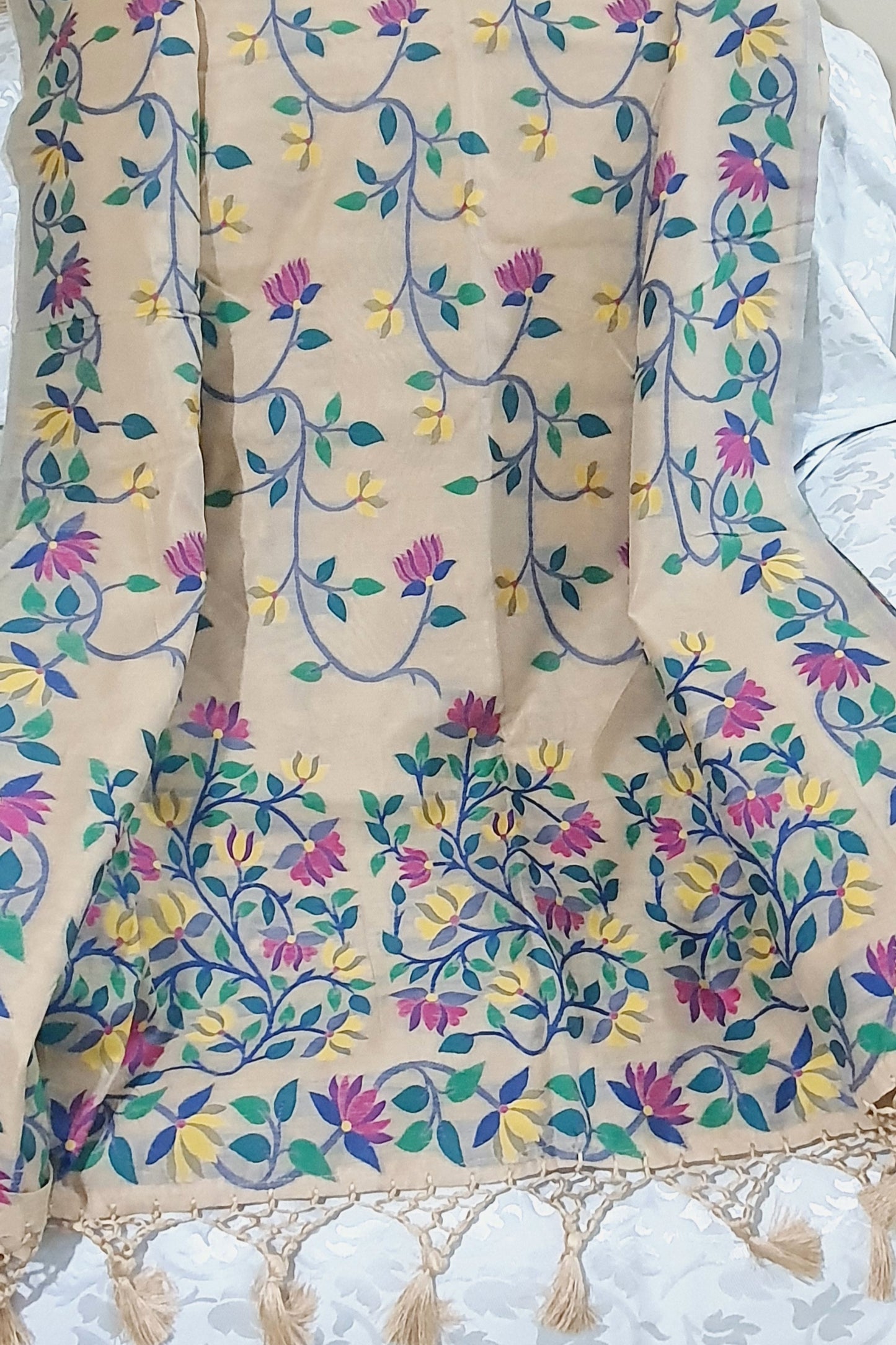 Beige Weaved Cotton