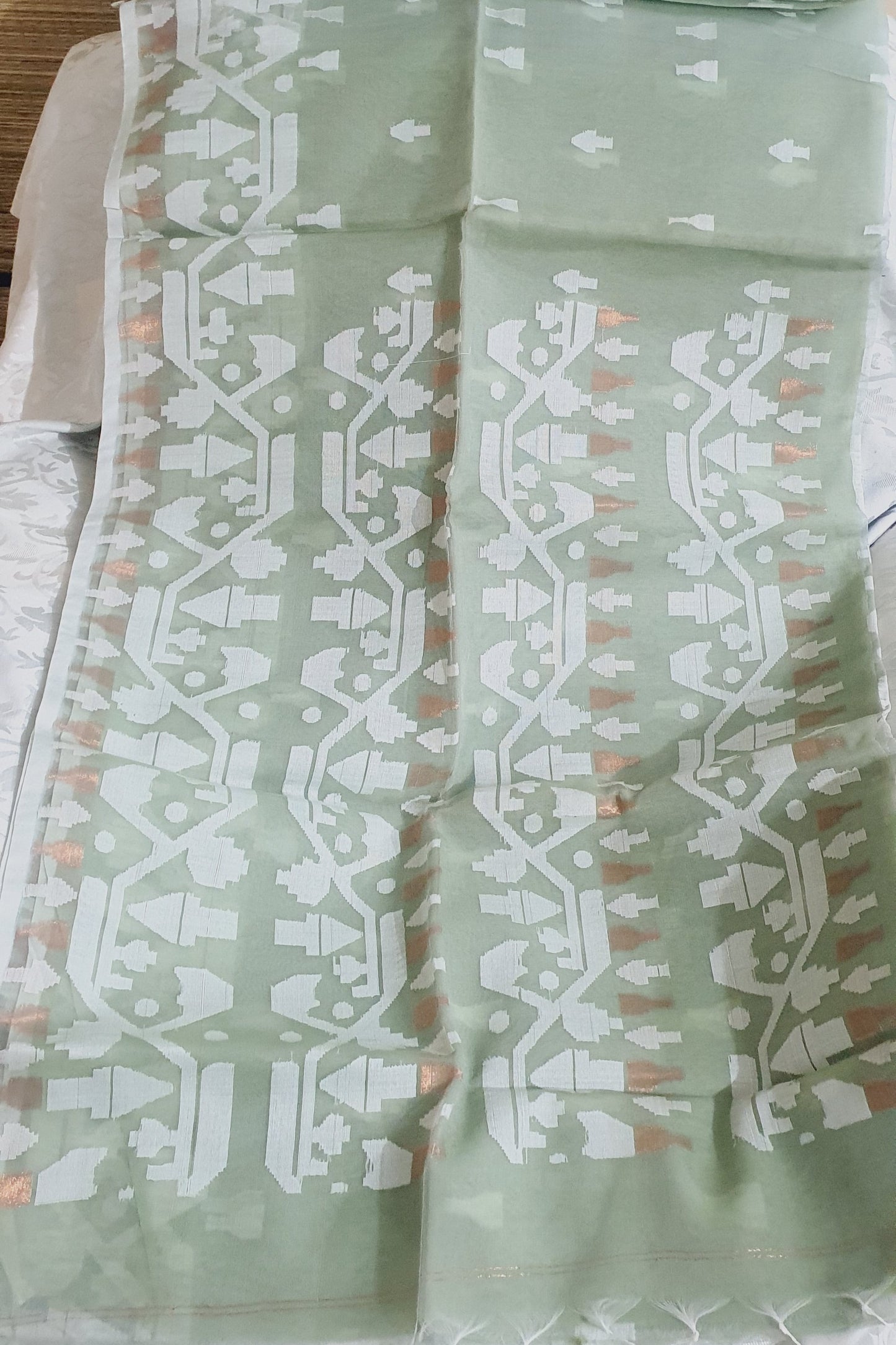 GrayGreen Muslin Silk
