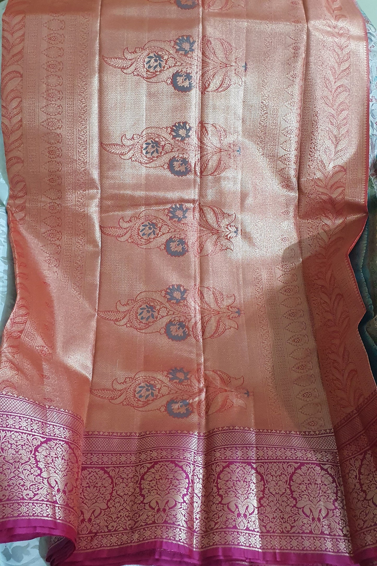 Steel Grey Saree Pure Silk Saree Kanjivaram Wedding occasion party function