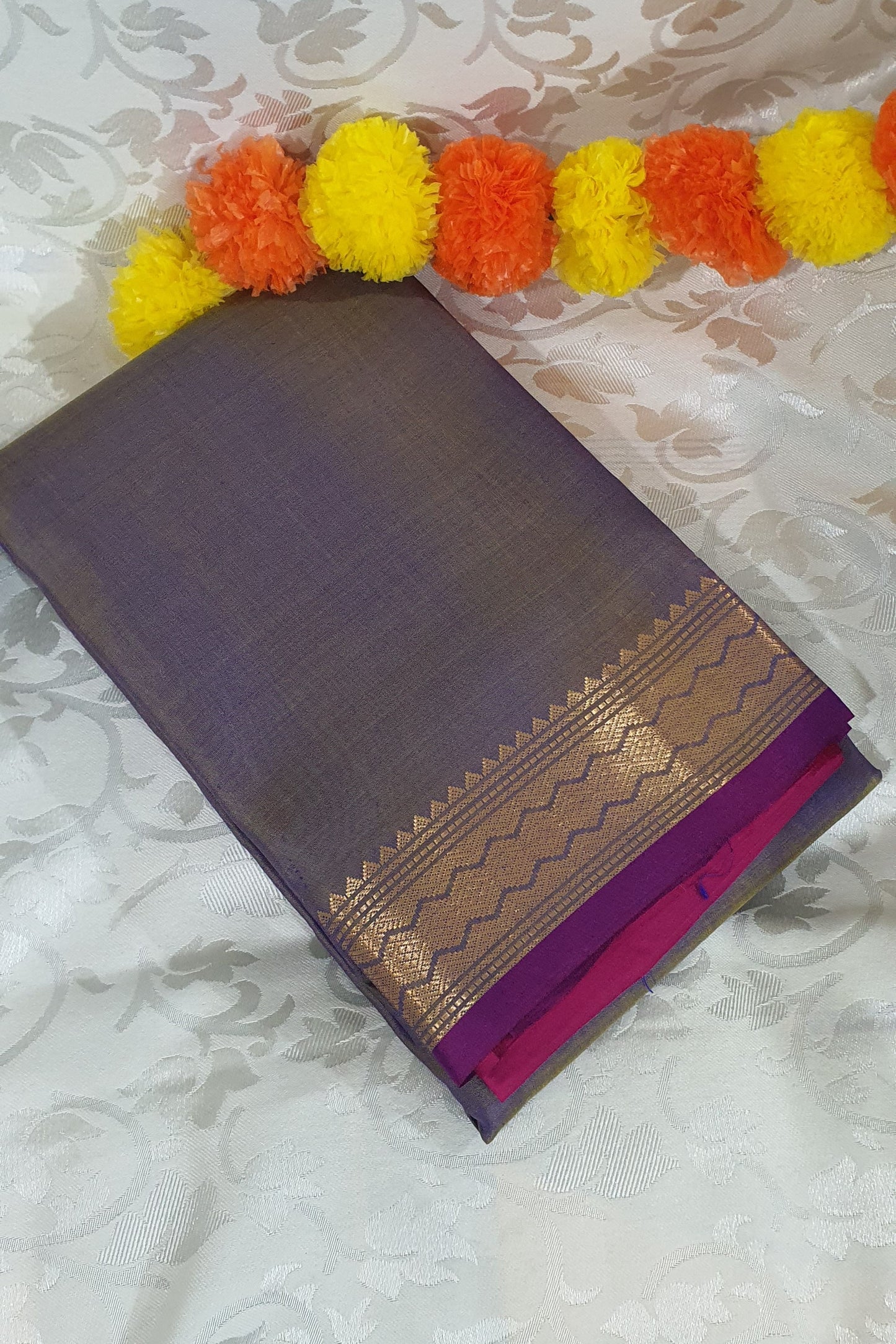 Purple Dualtone Kanjivaram Saree