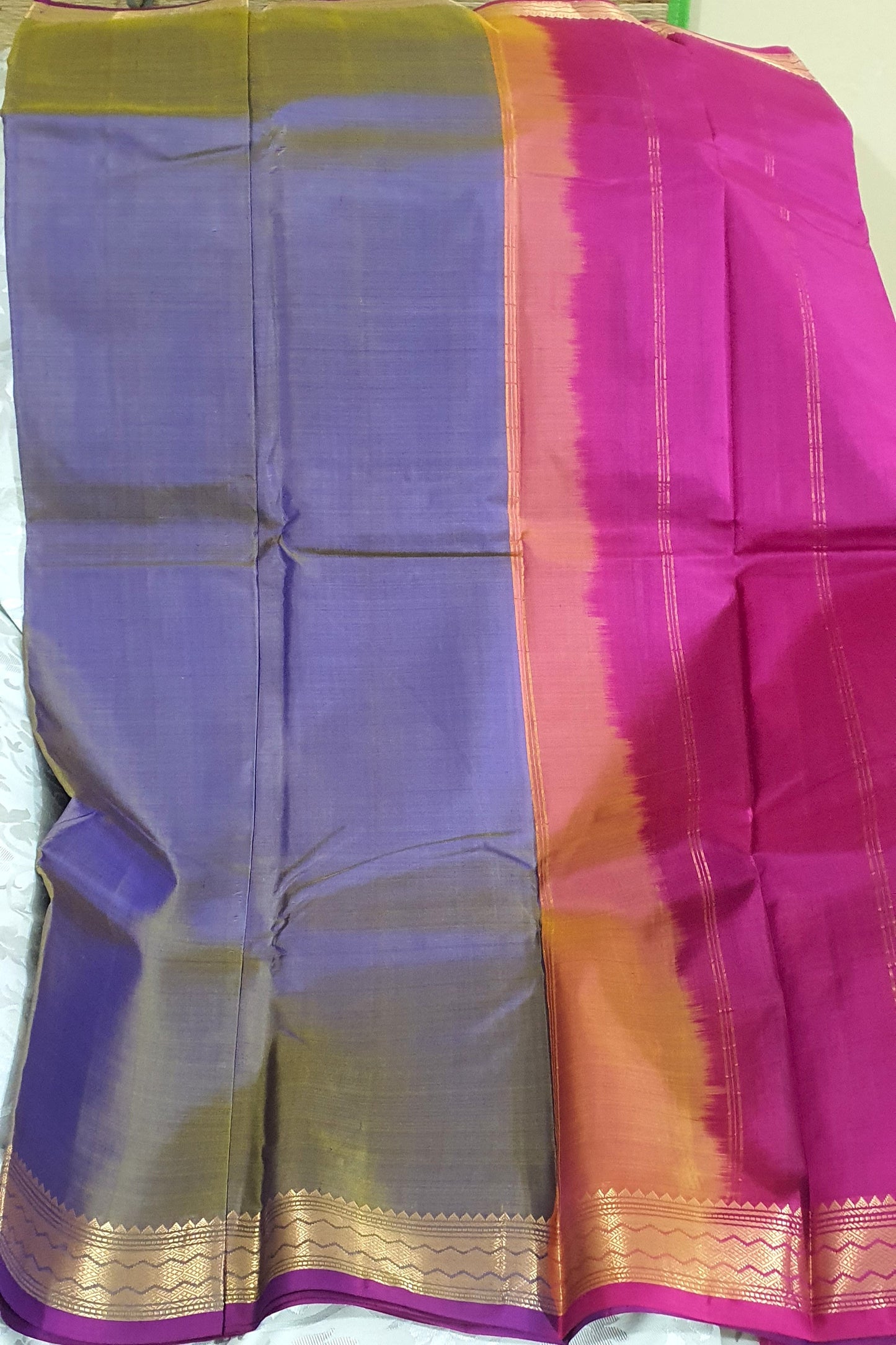 Purple Dualtone Kanjivaram Saree