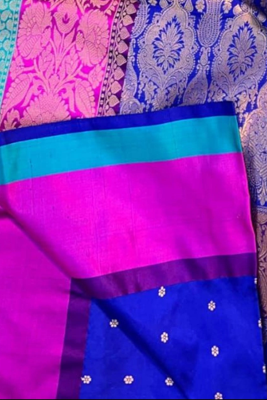 Olive green pure katan banarasi