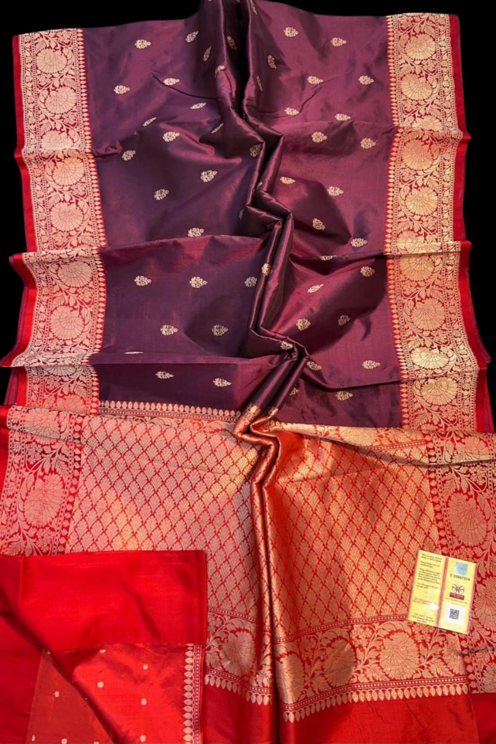 Brown Pure Katan Banarasi
