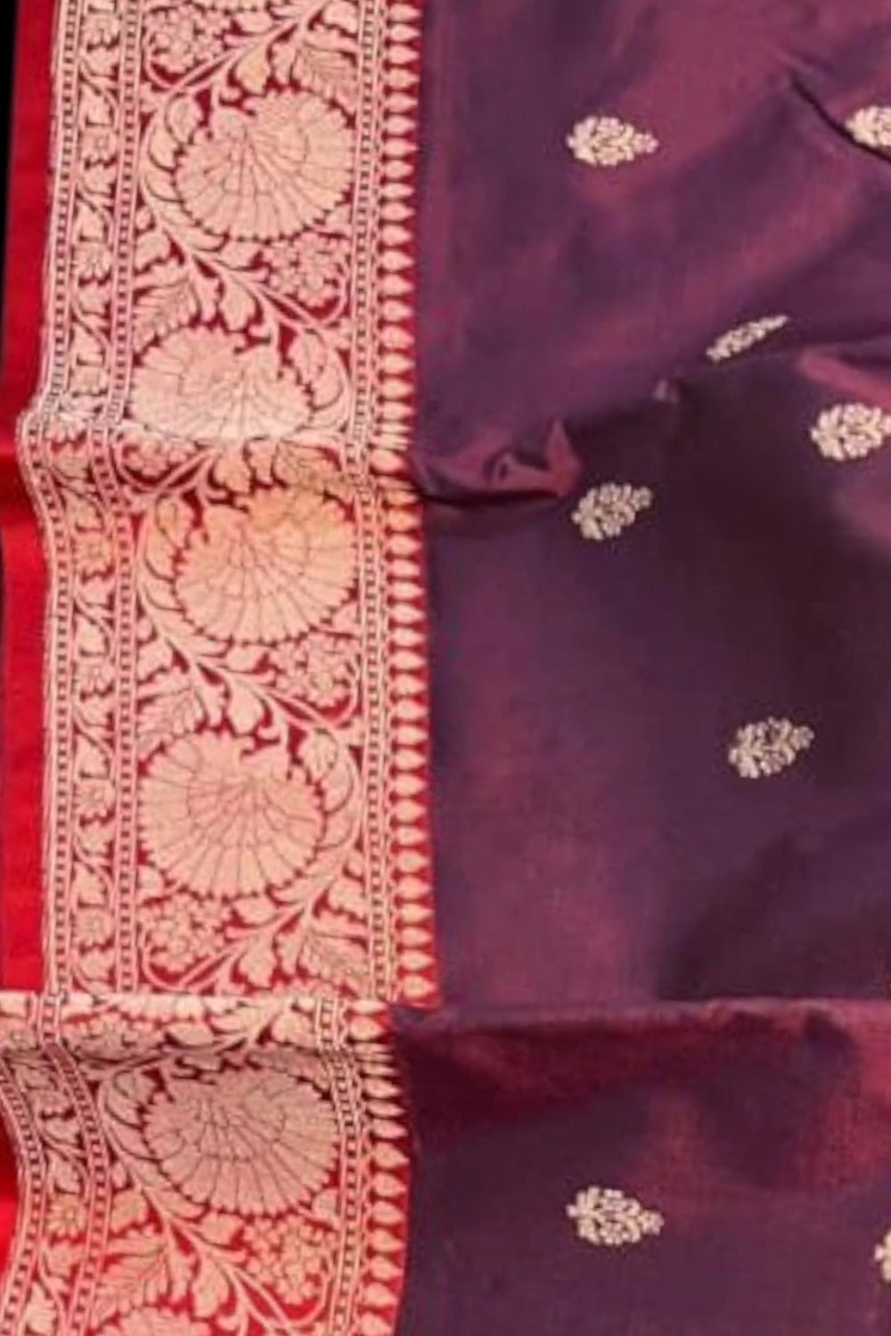 Brown Pure Katan Banarasi