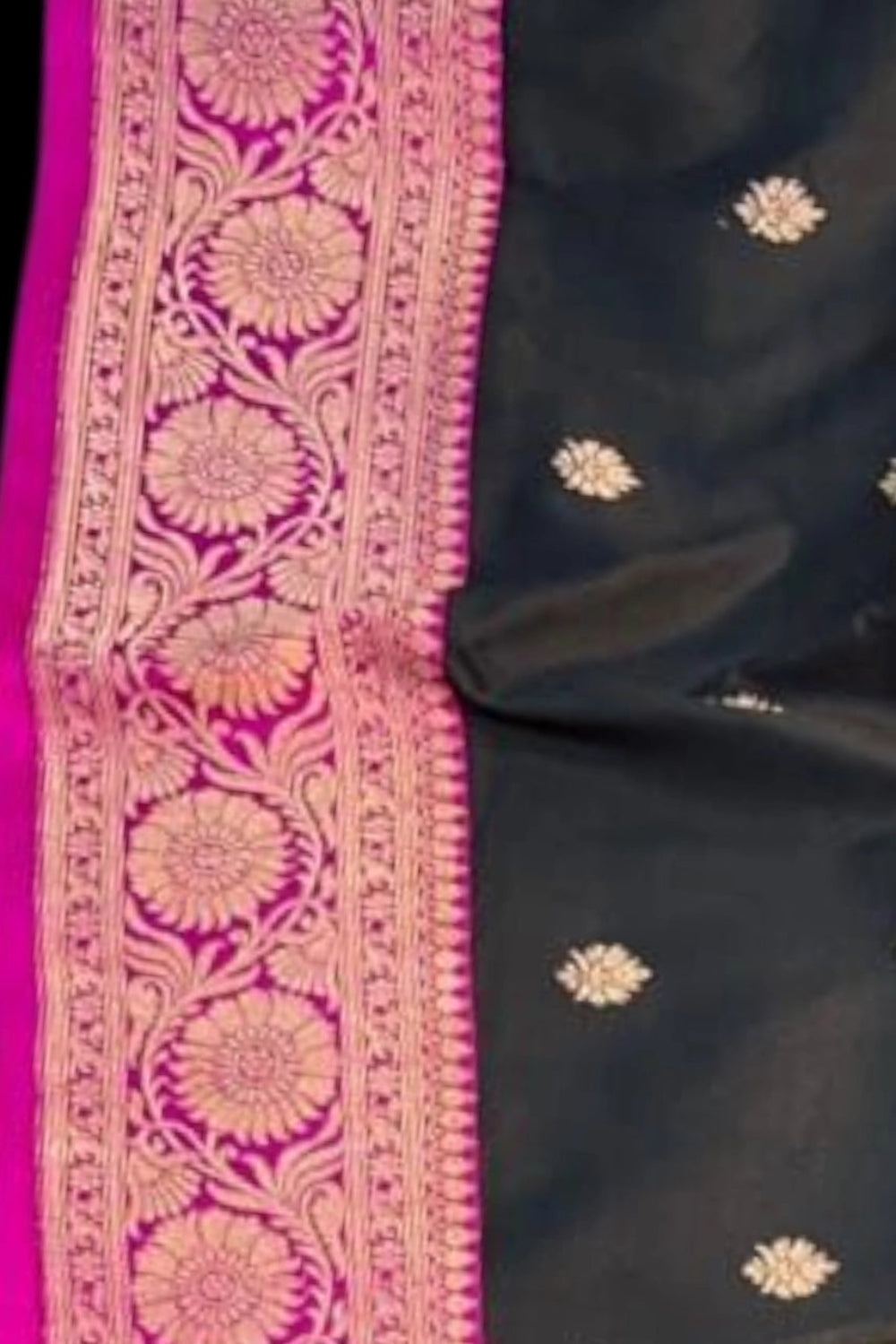Black Pure Katan Banarasi