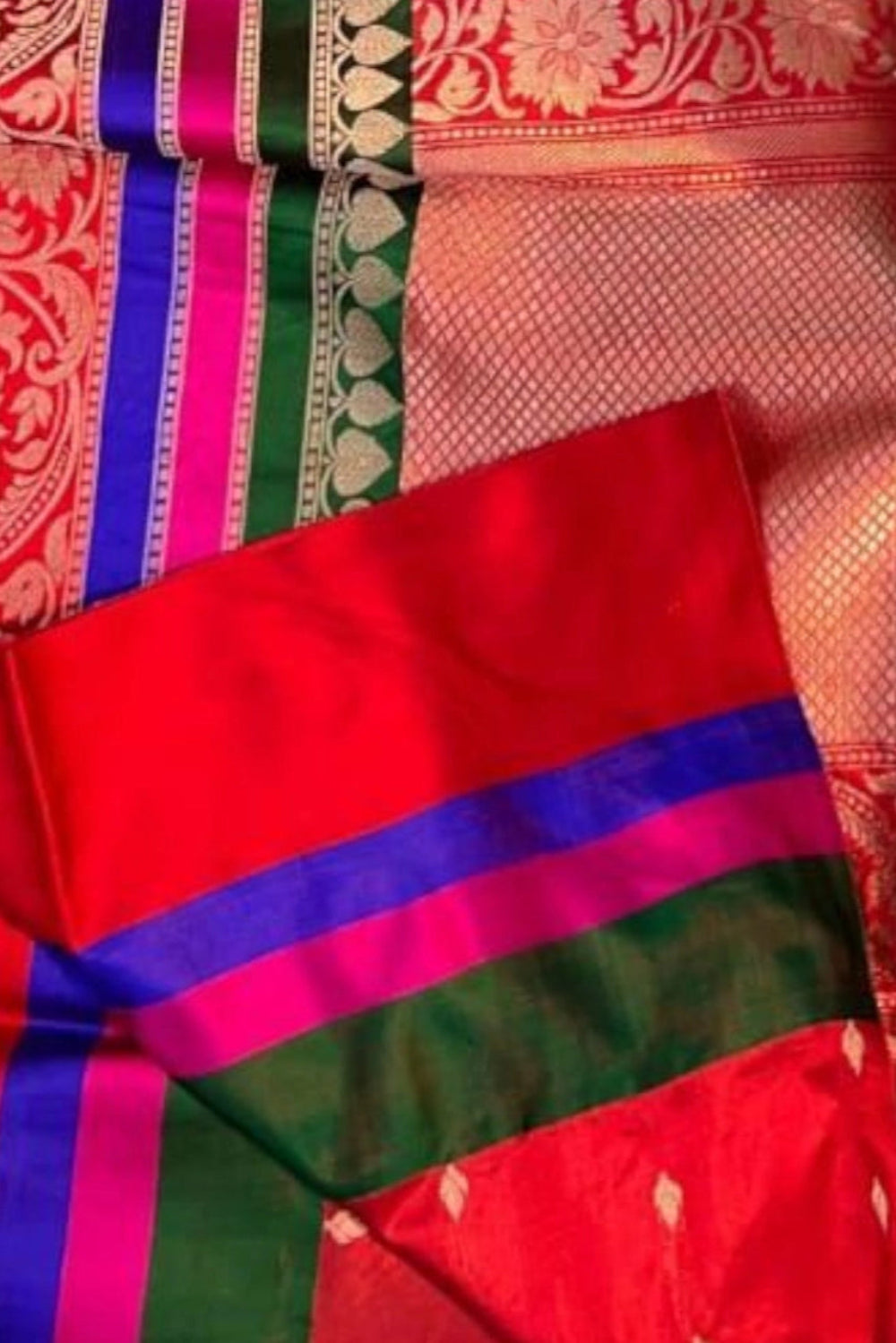 Deep Green Pure Katan Banarasi