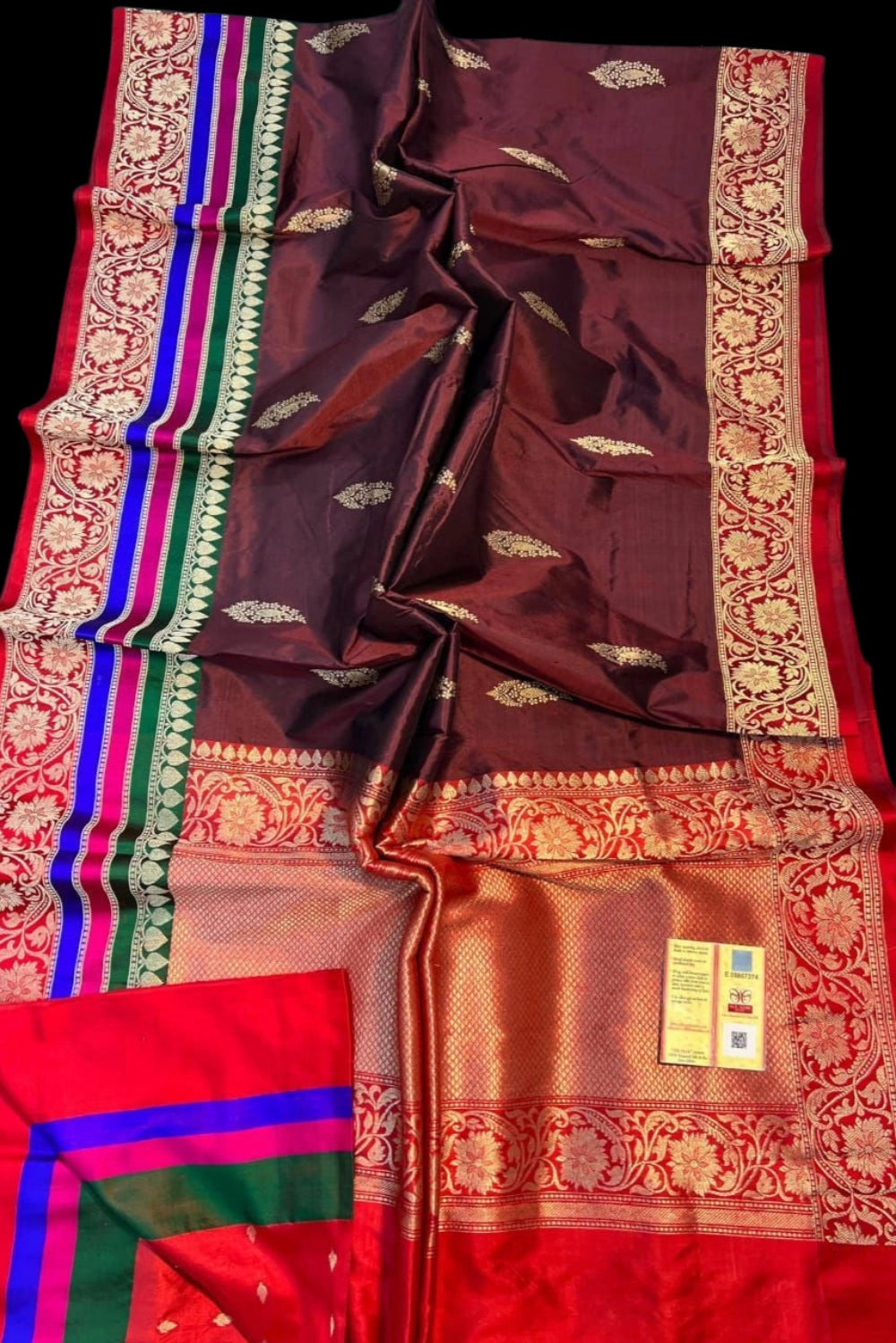 Maroon Pure Katan Banarasi