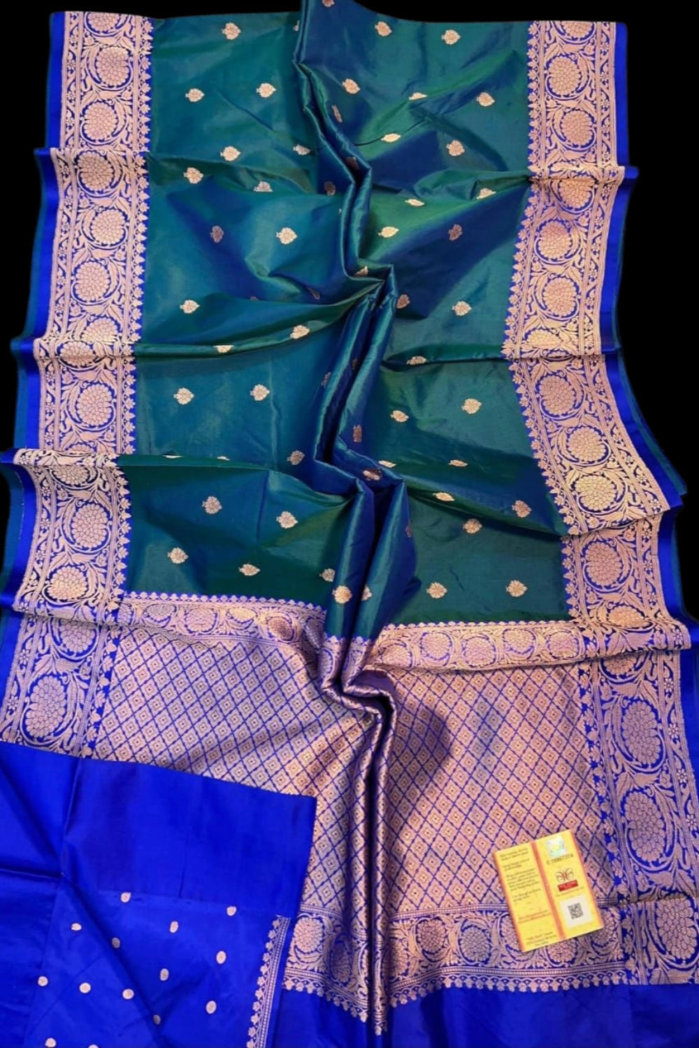Green Pure Katan Banarasi