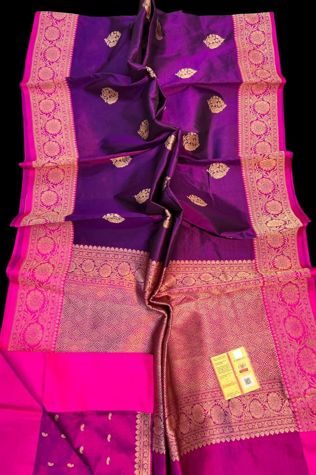 Dark Violet Pure Katan Banarasi