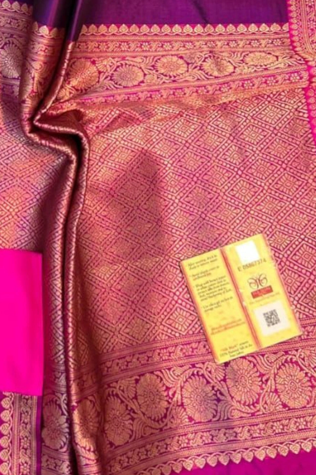Dark Violet Pure Katan Banarasi