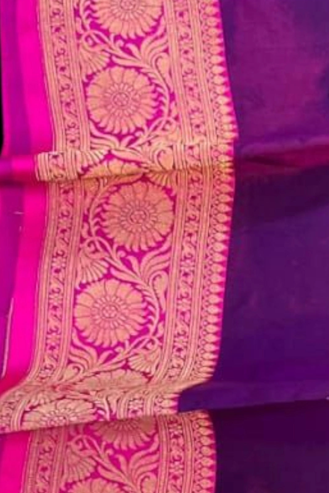 Dark Violet Pure Katan Banarasi