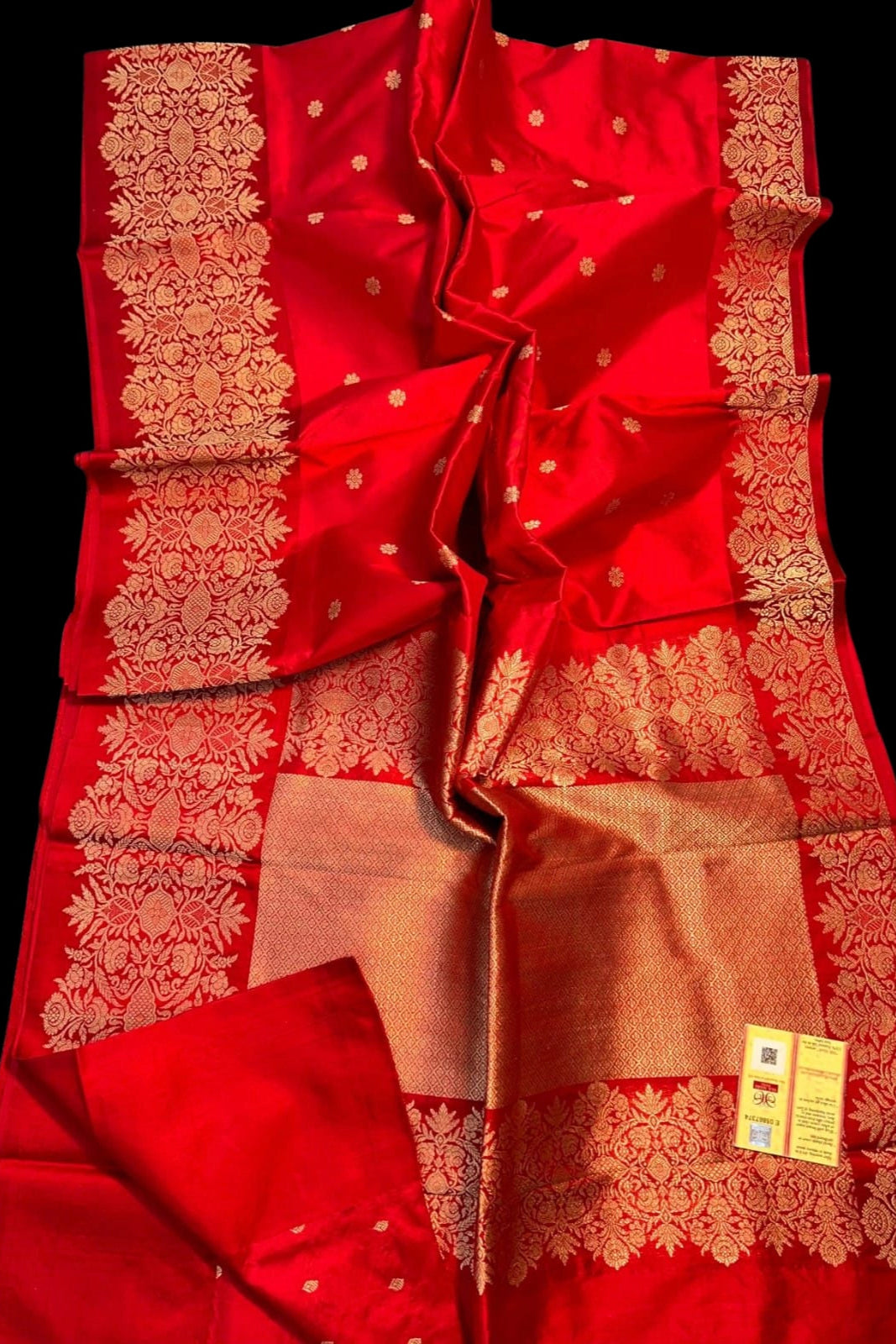 Red Pure Katan Banarasi