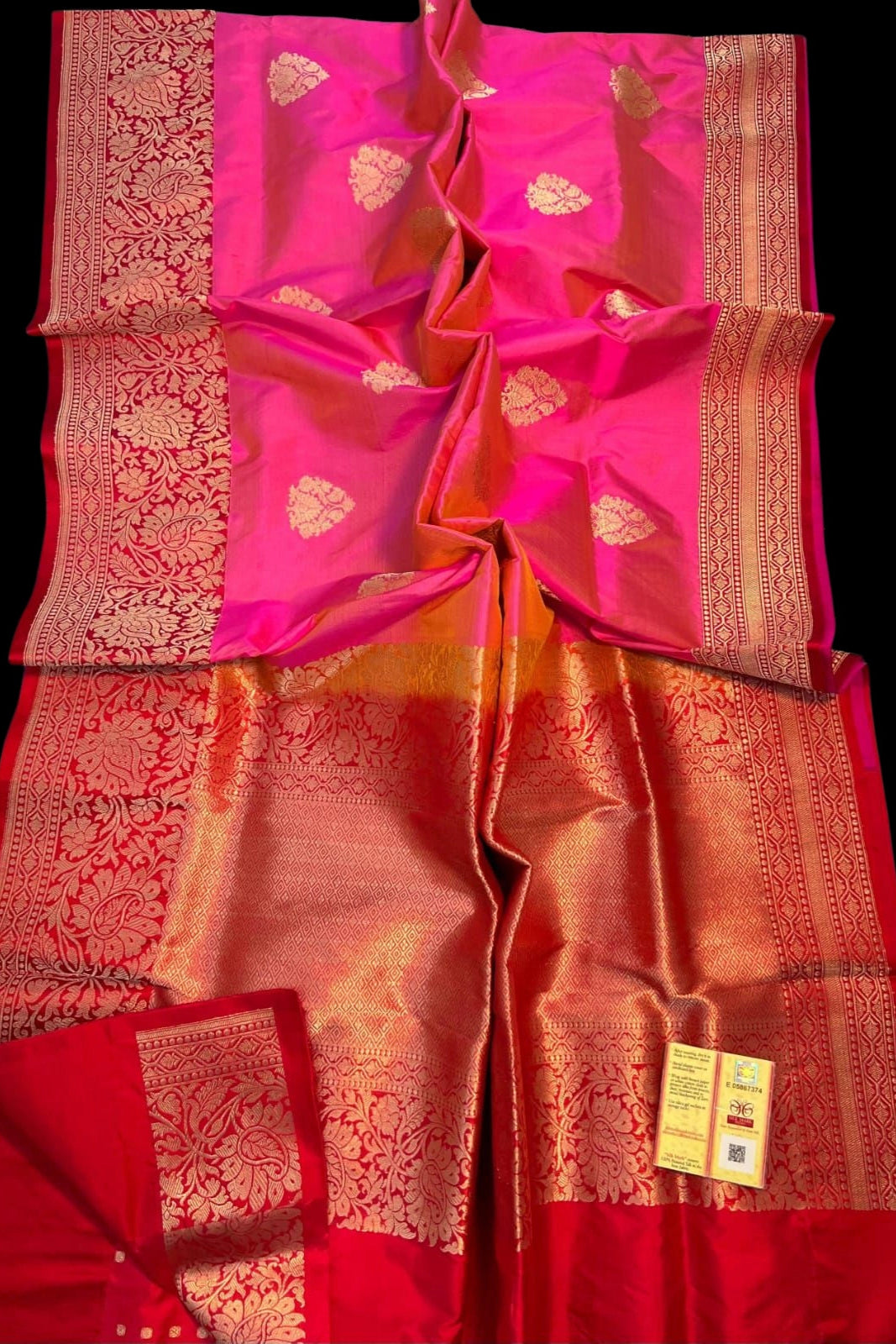 Pink Pure Katan Banarasi