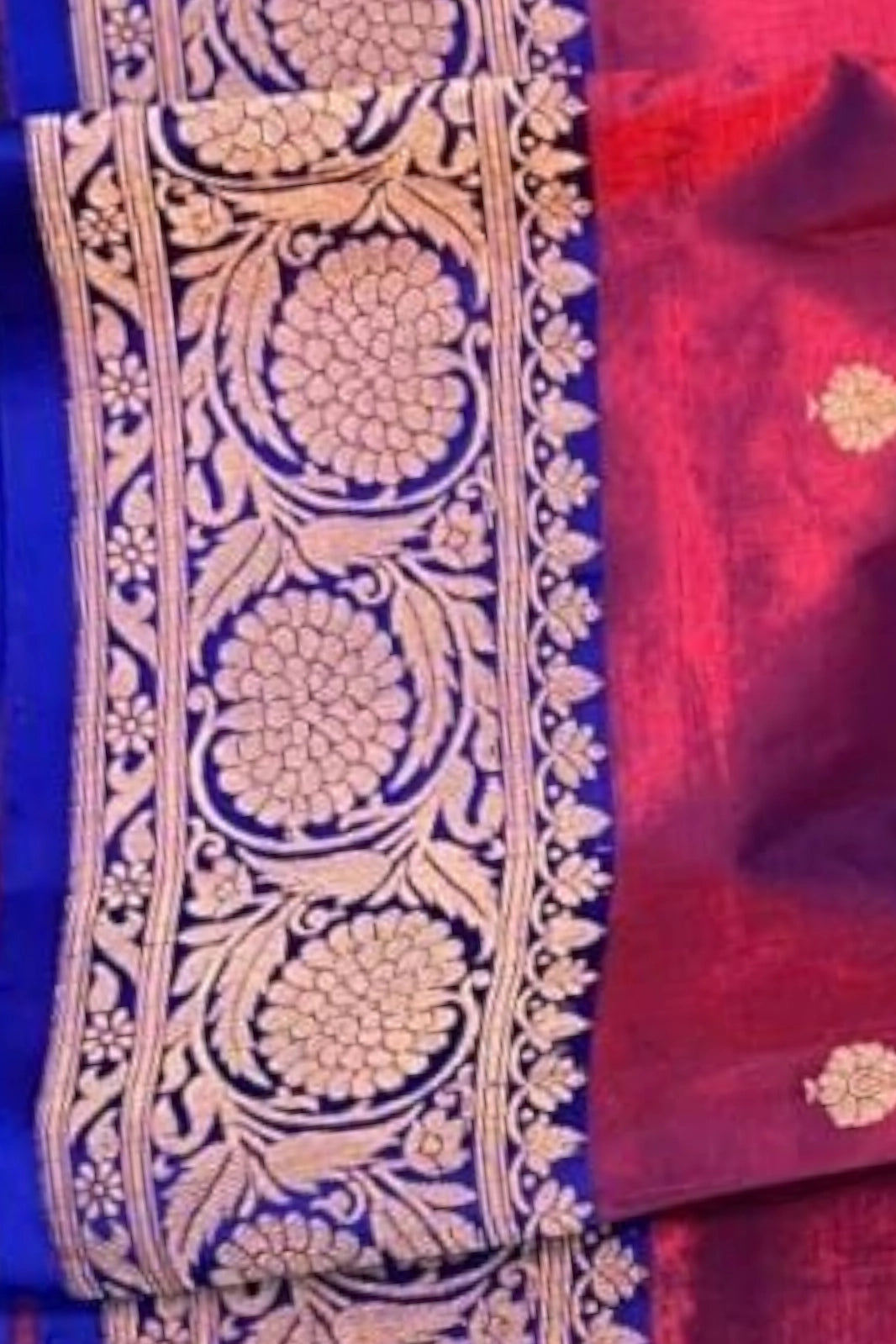 Maroon Pure Katan Banarasi