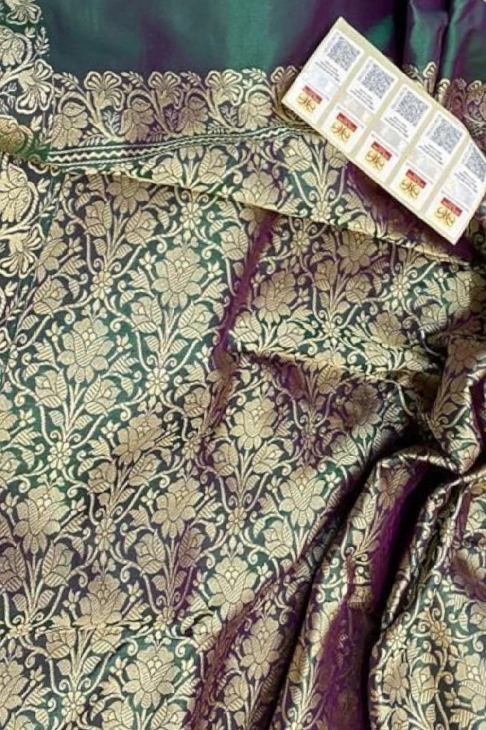 Green Dualtone Pure Banarasi