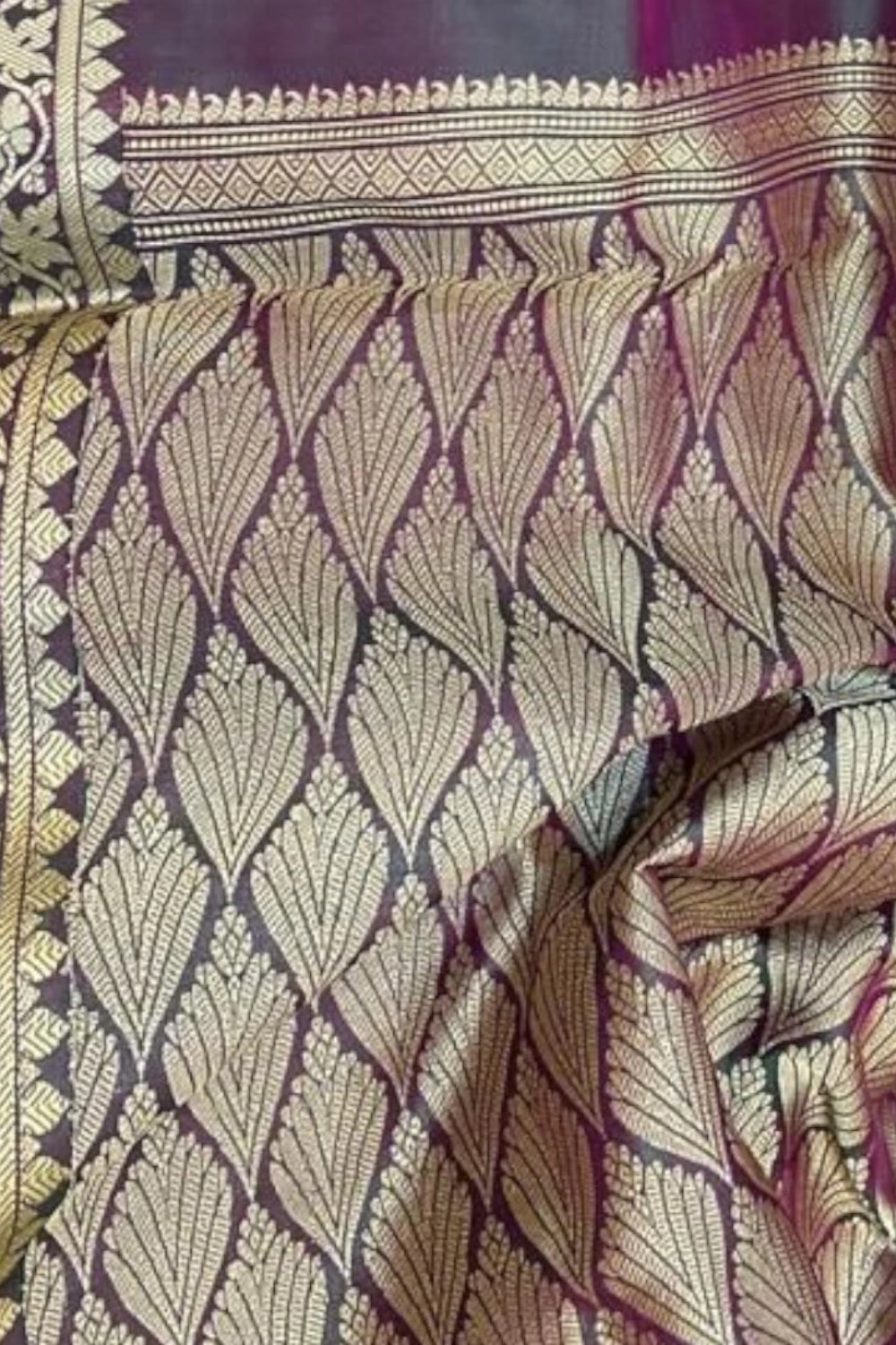 Purplegreen Dualtone Pure Banarasi
