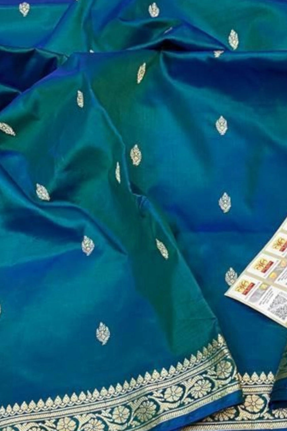 Blue Dual tone Pure banarasi
