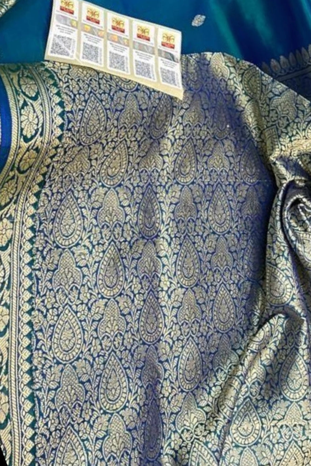 Blue Dual tone Pure banarasi