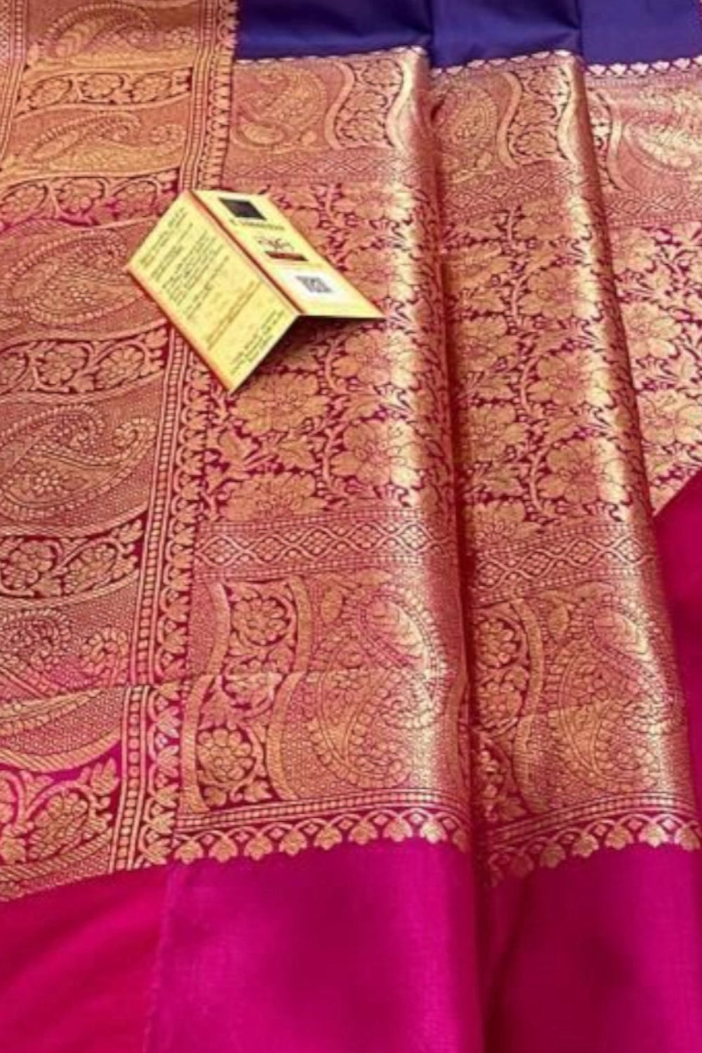 Royal Blue Katan Banarasi Saree