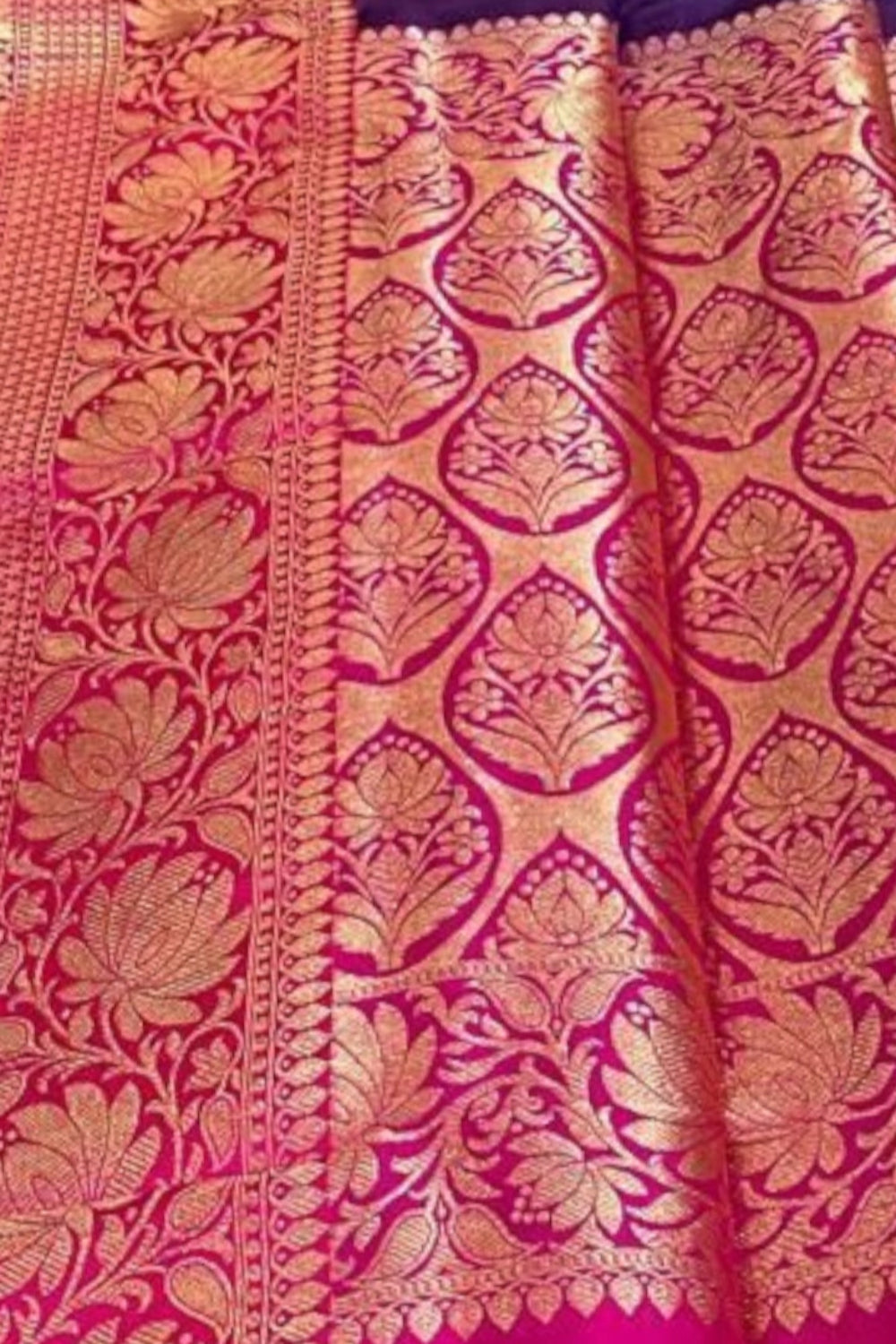 Begani Pure Handloom Katan Banarasi