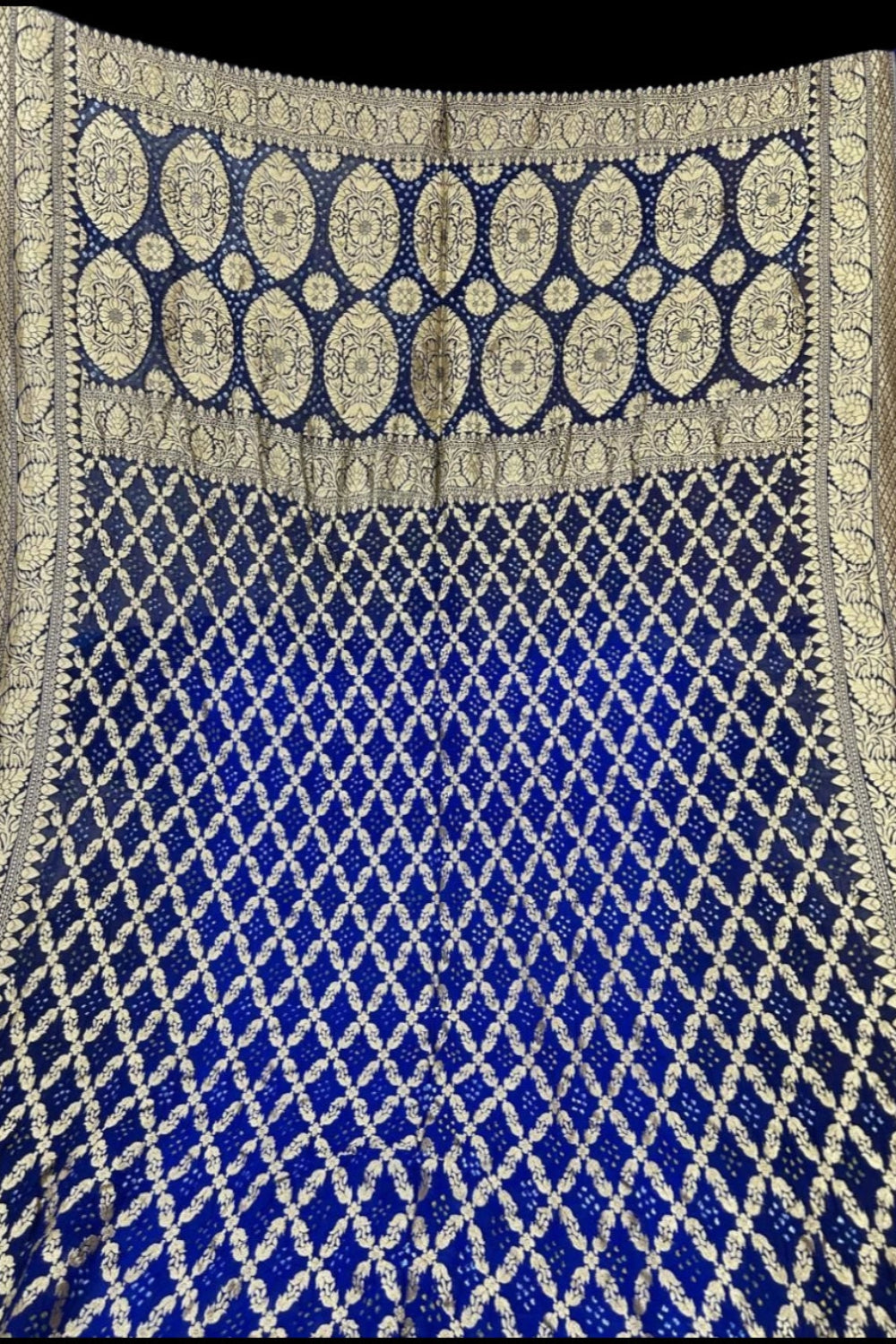 Blue Pure Khaddi georgette saree