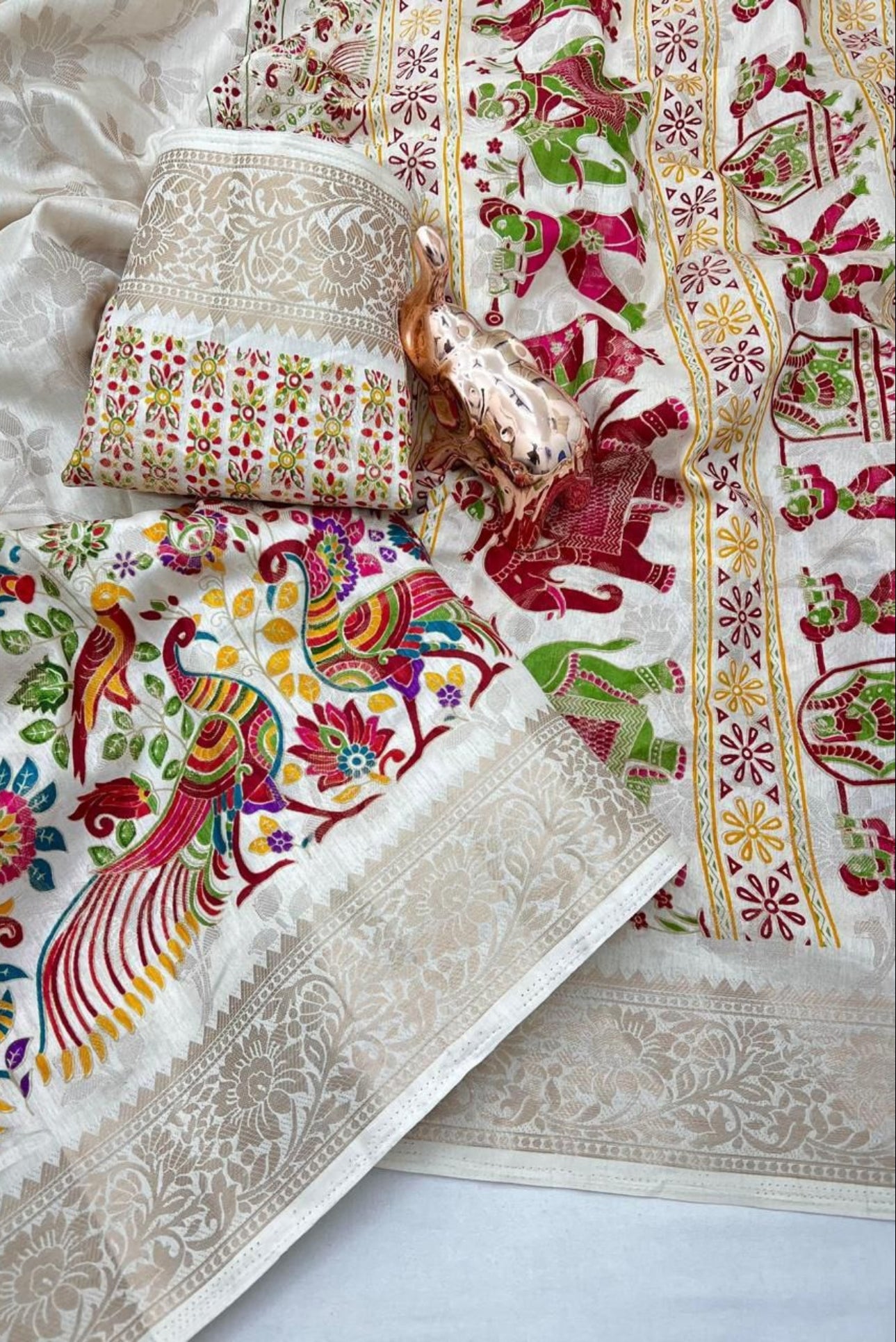 White Soft Silk Saree
