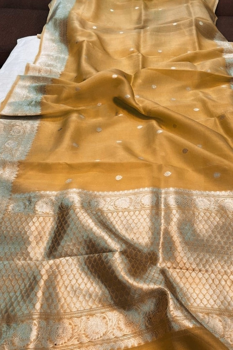 Mustard Yellow Kora Organza