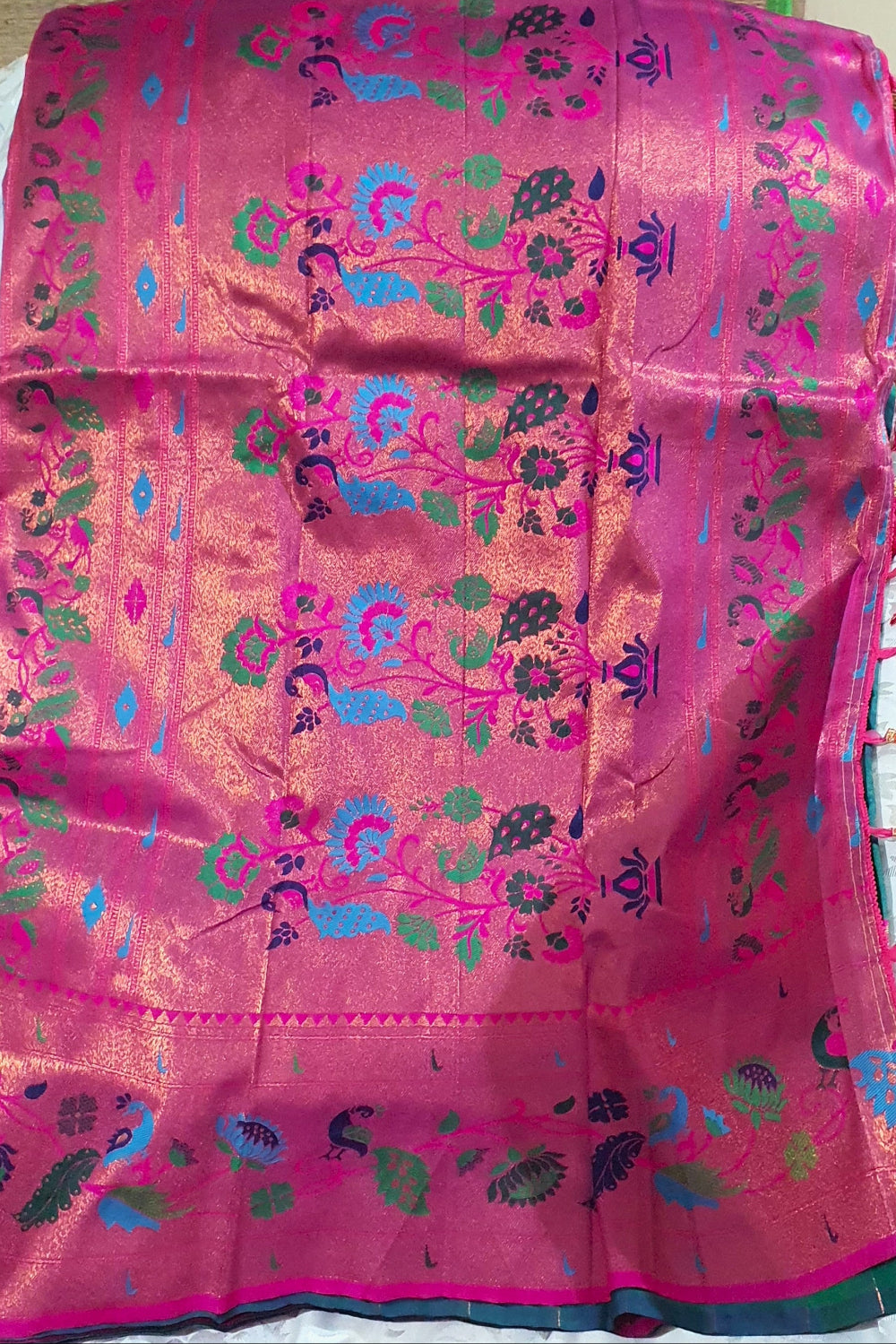 Morkanthi paithani blended silk