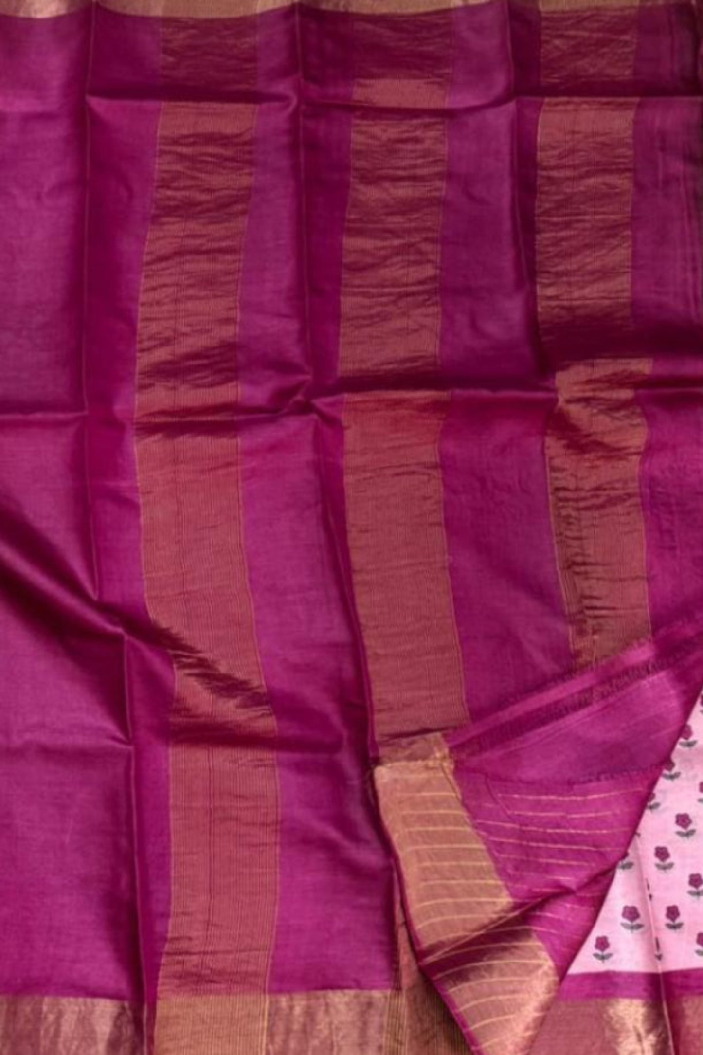 Pink_flowers_pure_handloom_tussar_saree
