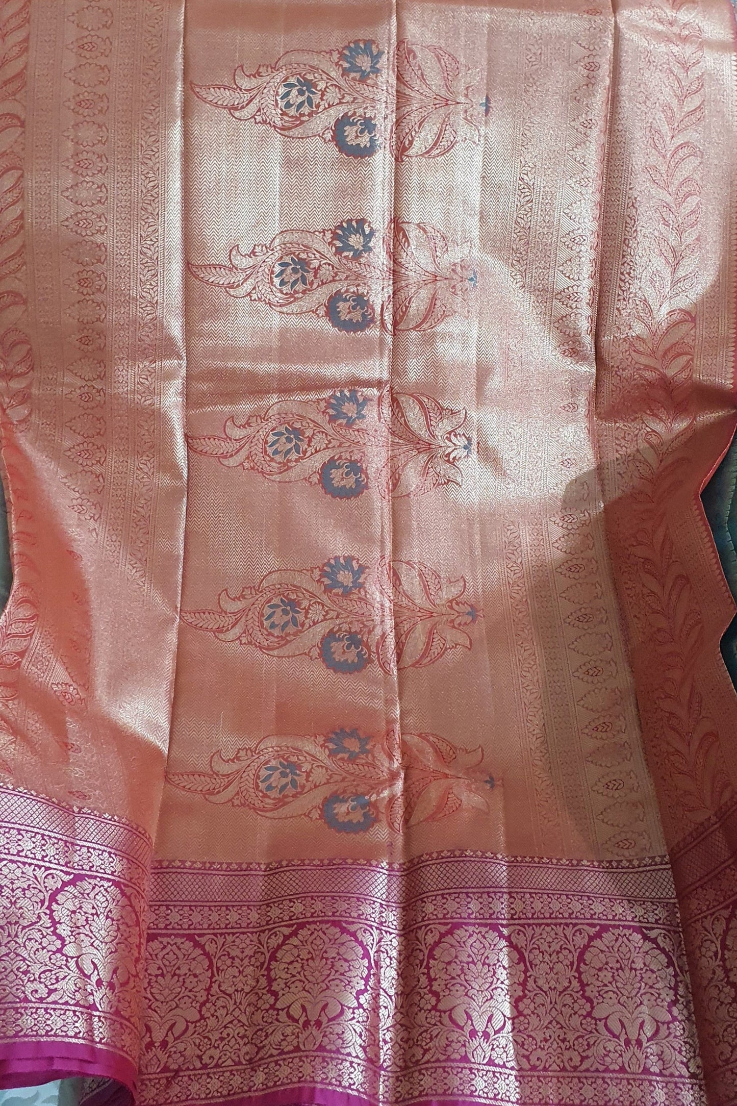 Steel Grey Saree Pure Silk Saree Kanjivaram Wedding occasion party function