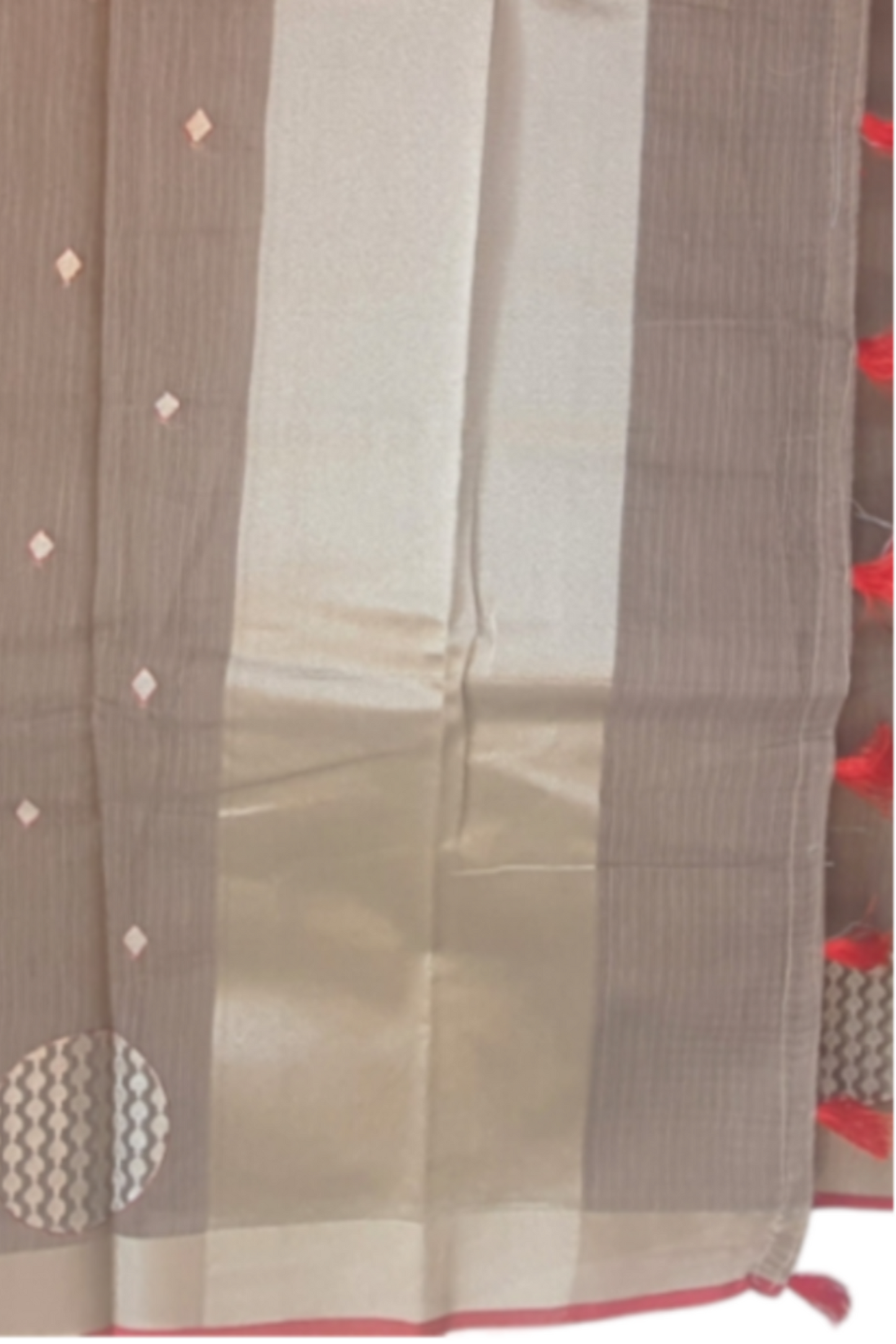 Light Grey Sari Kota Linen Saree