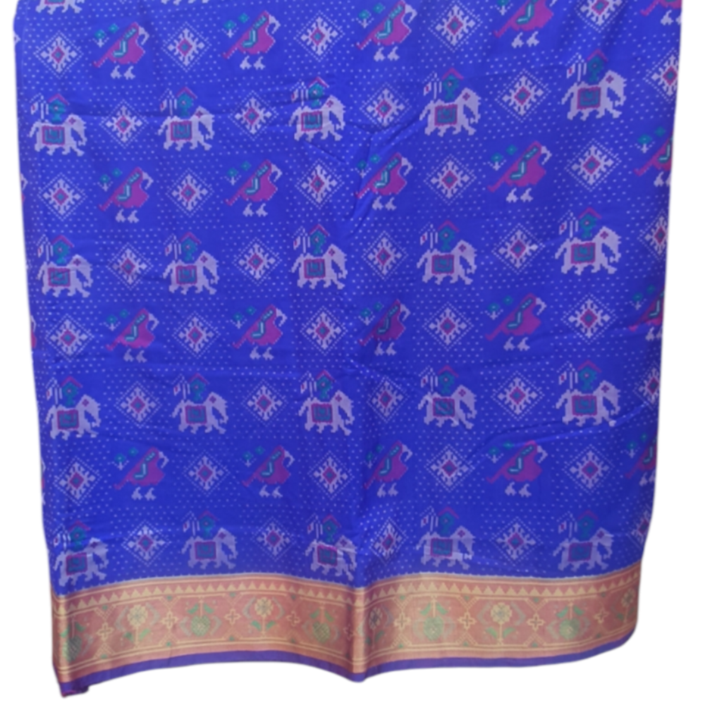 Blue Semi Patola Saree